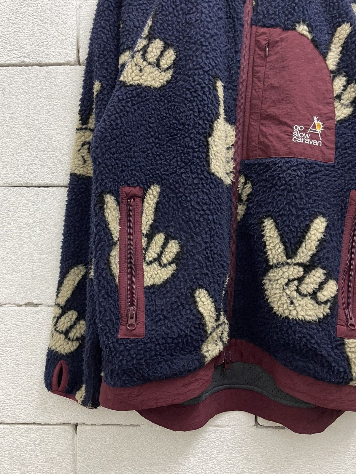 Vintage Vintage 90s Go Slow Caravan Deep Pile Retro X Fleece Jackets Size US L / EU 52-54 / 3 - 3 Thumbnail