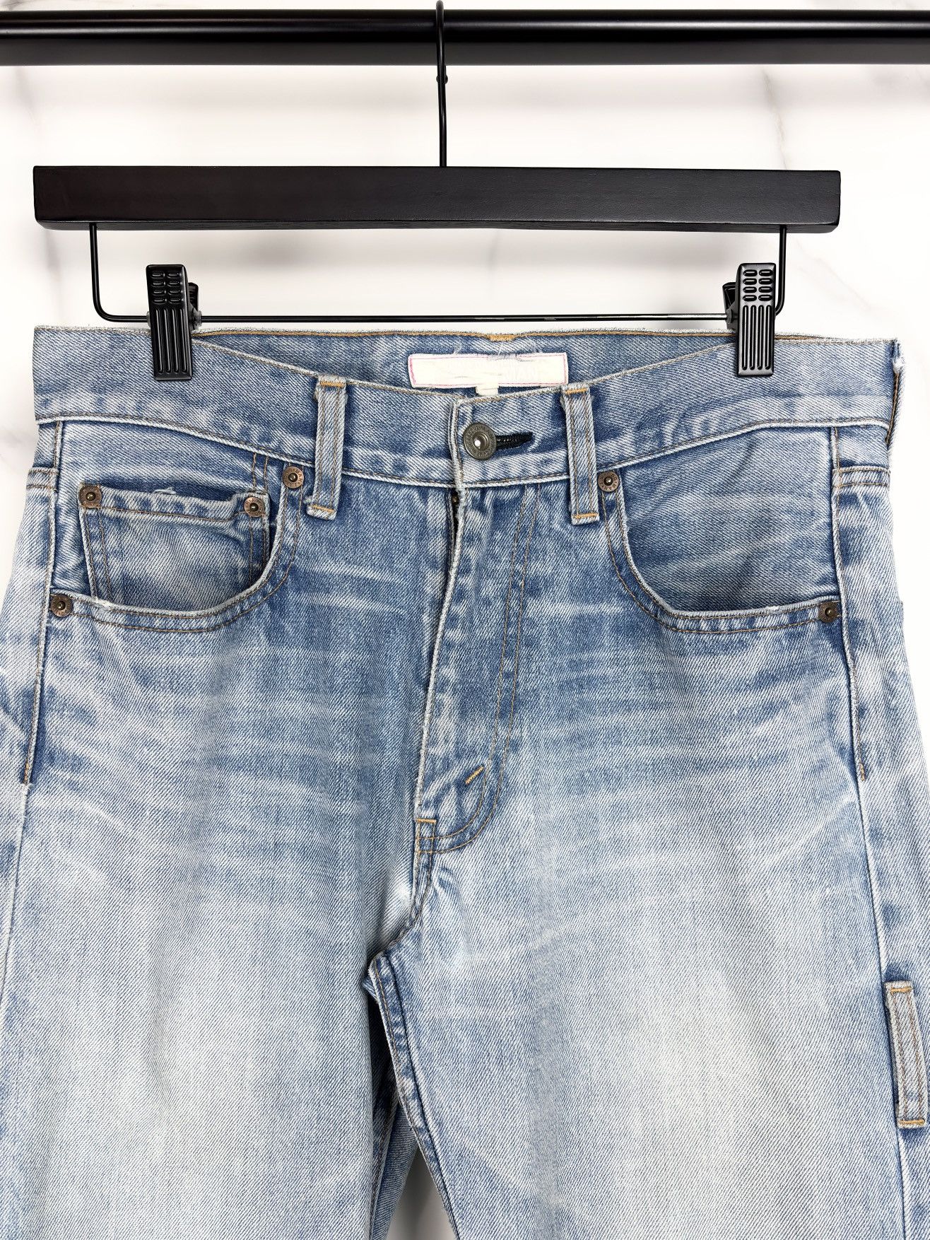 Junya Watanabe AW03 Junya Watanabe Washed Blue Faded Denim Jeans Thrashed Size US 30 / EU 46 - 3 Thumbnail