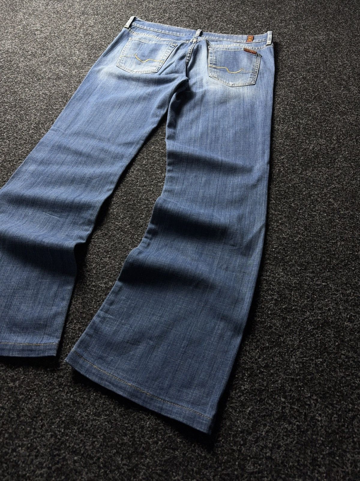 7 For All Mankind 7 For All Mankind Bootcut Wide Leg Vintage Blue Denim Jeans Size 30" / US 8 / IT 44 - 12 Thumbnail
