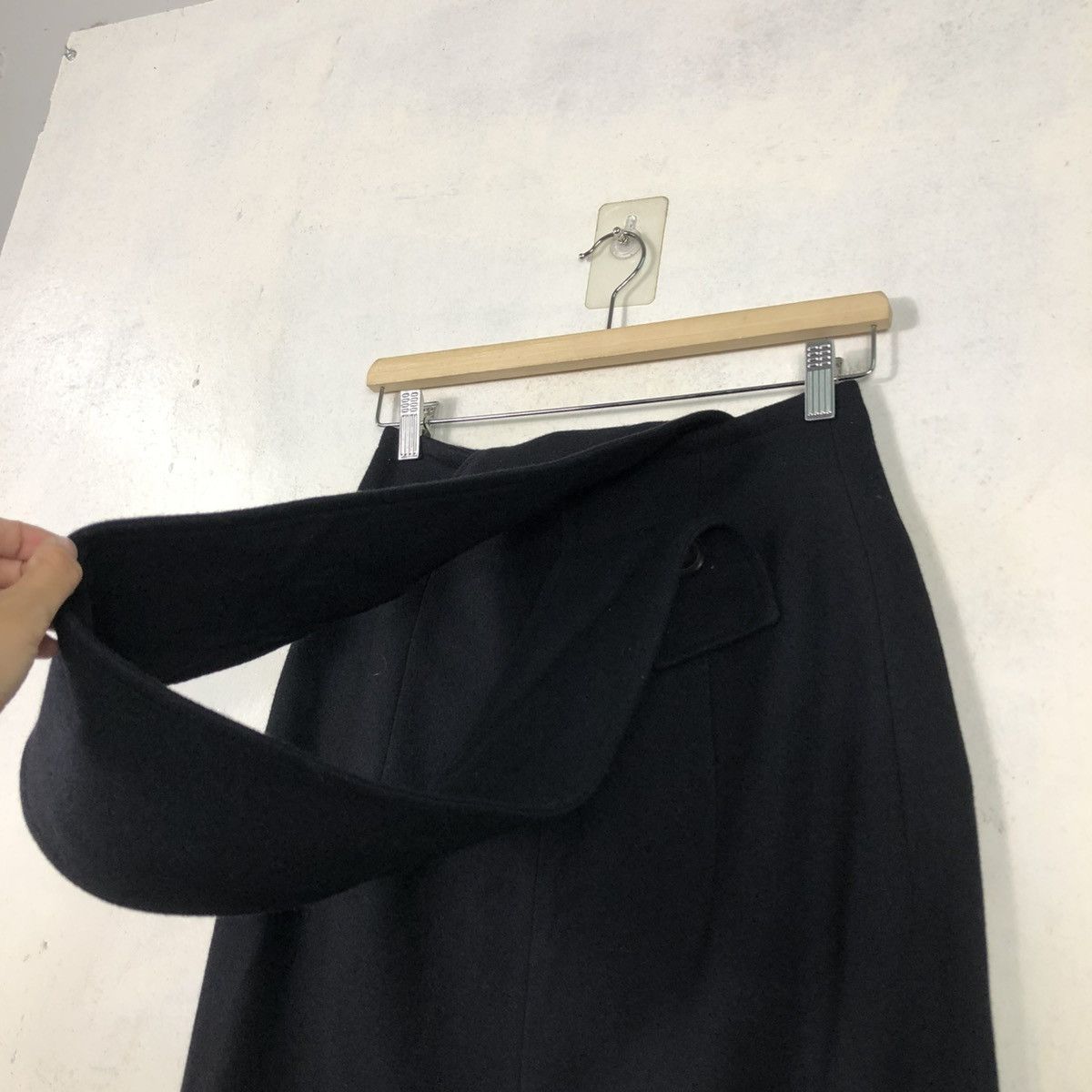 Yohji Yamamoto 🔥VINTAGE WOOL SKIRT Y’S YOHJI YAMAMOTO BELT Size 26" / US 2 / IT 38 - 14 Thumbnail