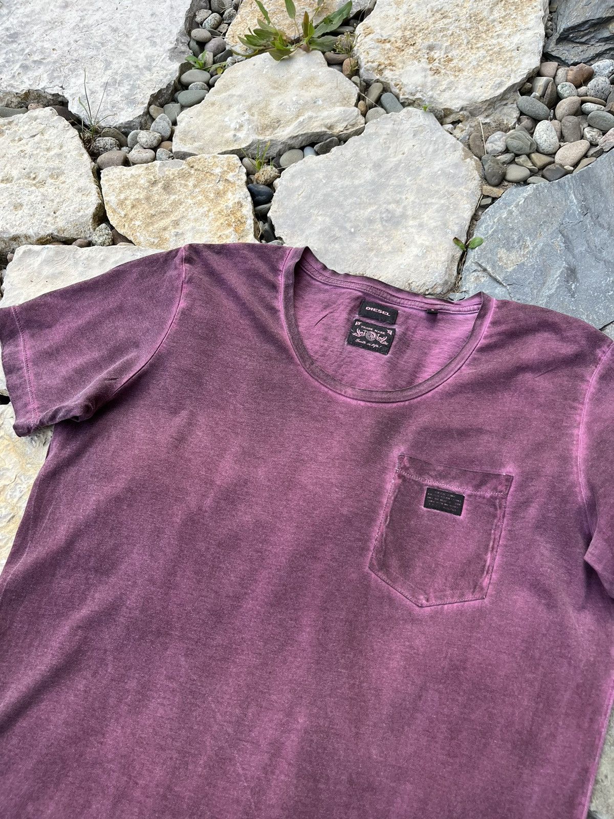 Diesel × Vintage Vintage Diesel acid burnt tee y2k tee pocket t-shirt Size US S / EU 44-46 / 1 - 8 Thumbnail