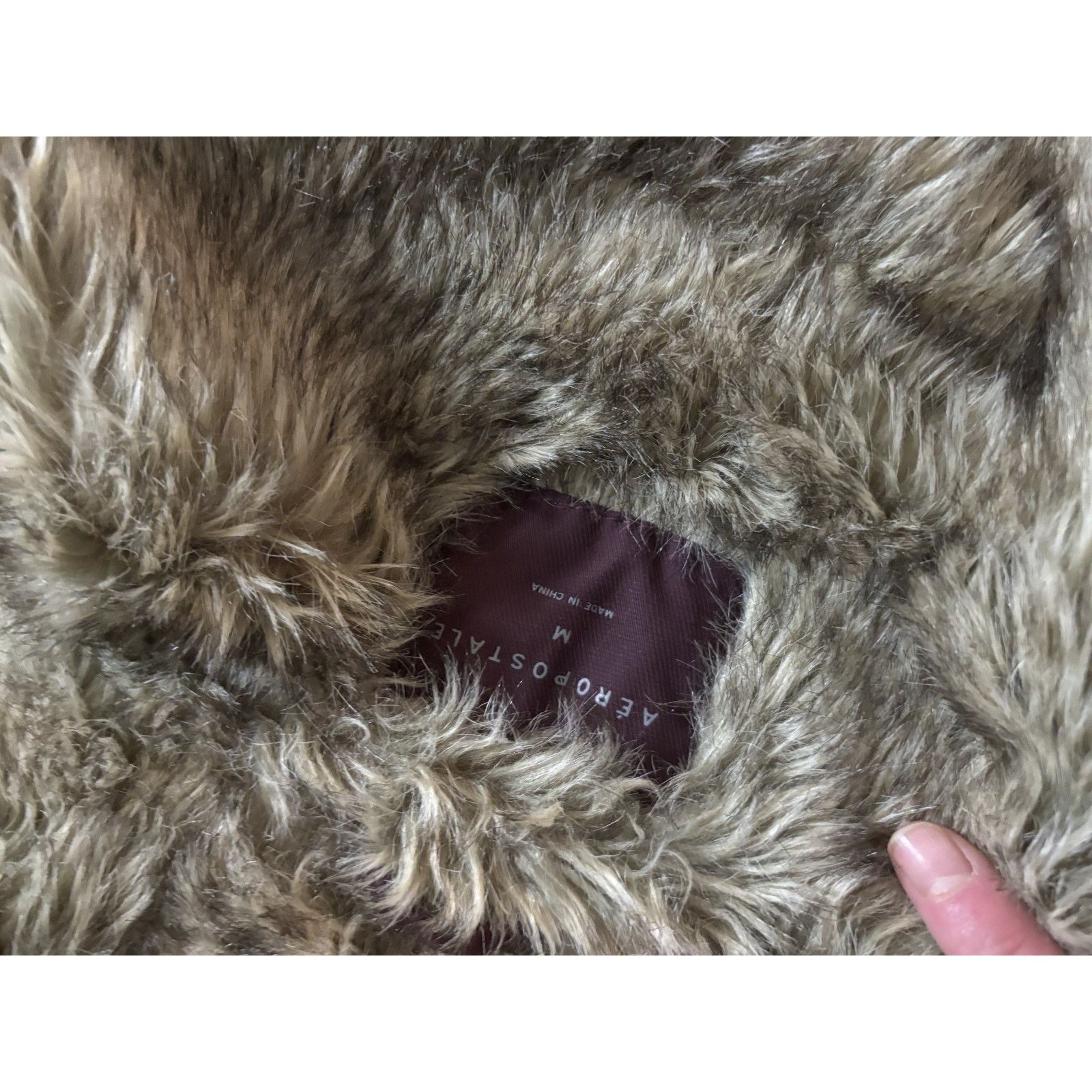 Aeropostale Aeropostale Women's Purple Parka Faux Fur Hood front zip, M Size M / US 6-8 / IT 42-44 - 2 Thumbnail