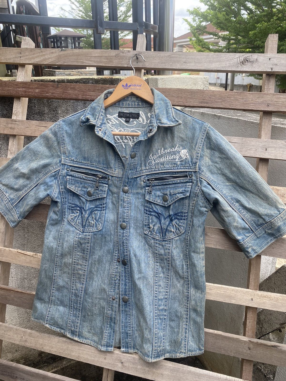If Six Was Nine Vintage In The Attic Seditionaries Denim Shirt Size M / US 6-8 / IT 42-44 - 1 Thumbnail