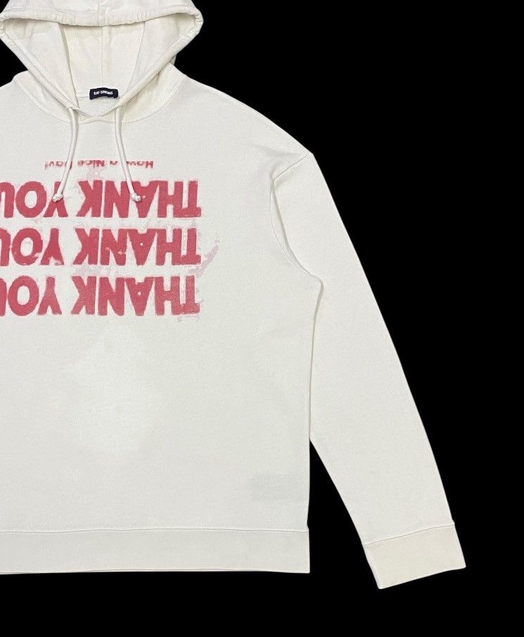 Raf Simons FW18 Raf Simons White Thank You Hoodie Size US L / EU 52-54 / 3 - 5 Thumbnail