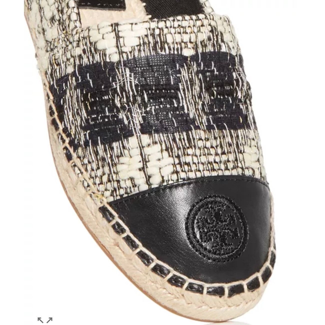 Tory Burch Tory Burch Women's Woven Stripe Cap Toe Espadrille Flats,7.5 Size US 7.5 / IT 37.5 - 1 Thumbnail