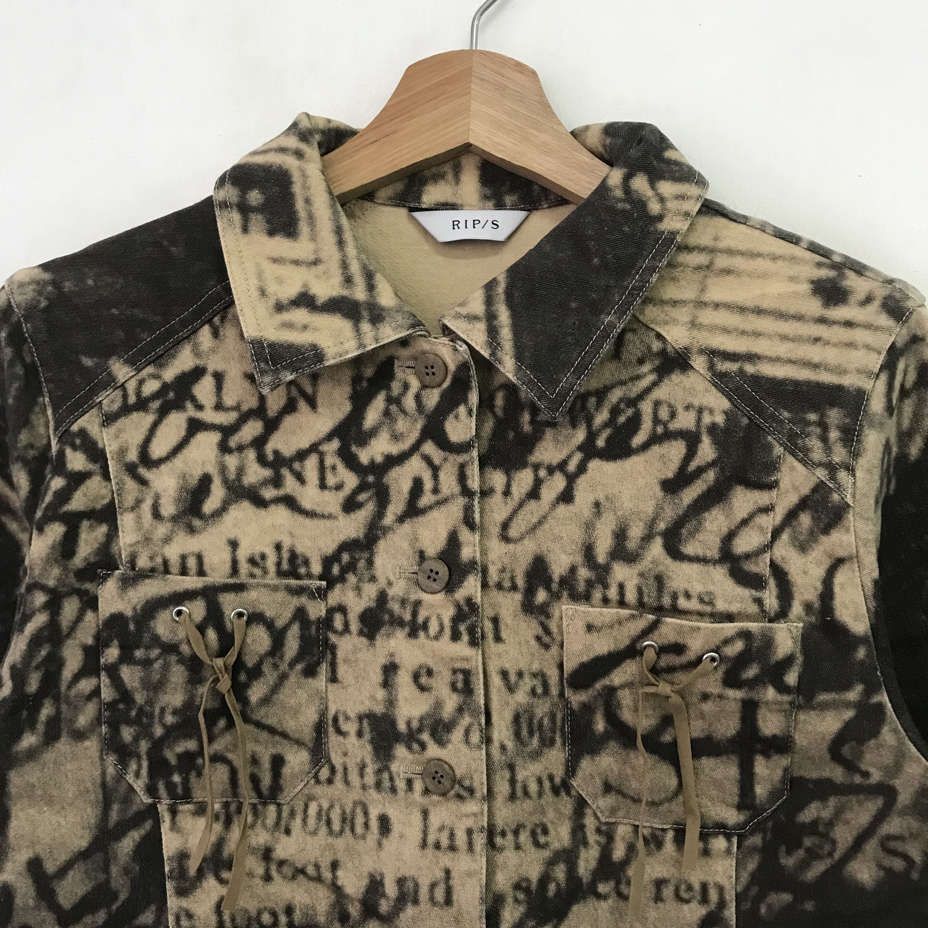 Japanese Brand Intellection abstract pattern cropped jacket, Women's S Size Size S / US 4 / IT 40 - 3 Thumbnail