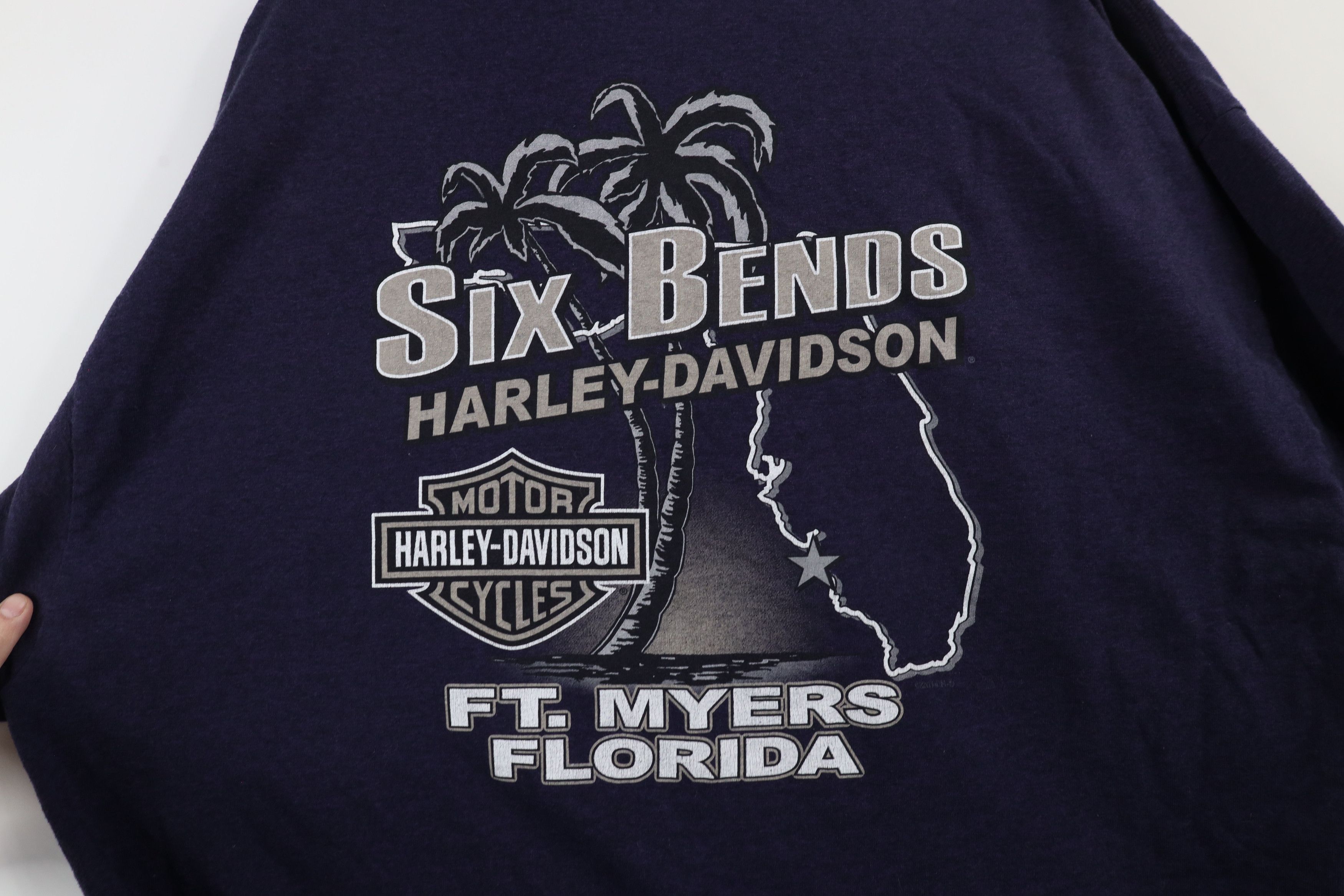 Harley Davidson × Vintage Vintage Y2K Harley Davidson Florida Short Sleeve T-Shirt Size US XXL / EU 58 / 5 - 7 Thumbnail