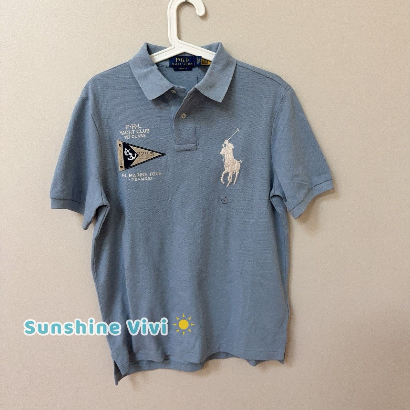 NWT POLO RALPH LAUREN men Polo Shirt Big Pony Marine Blue