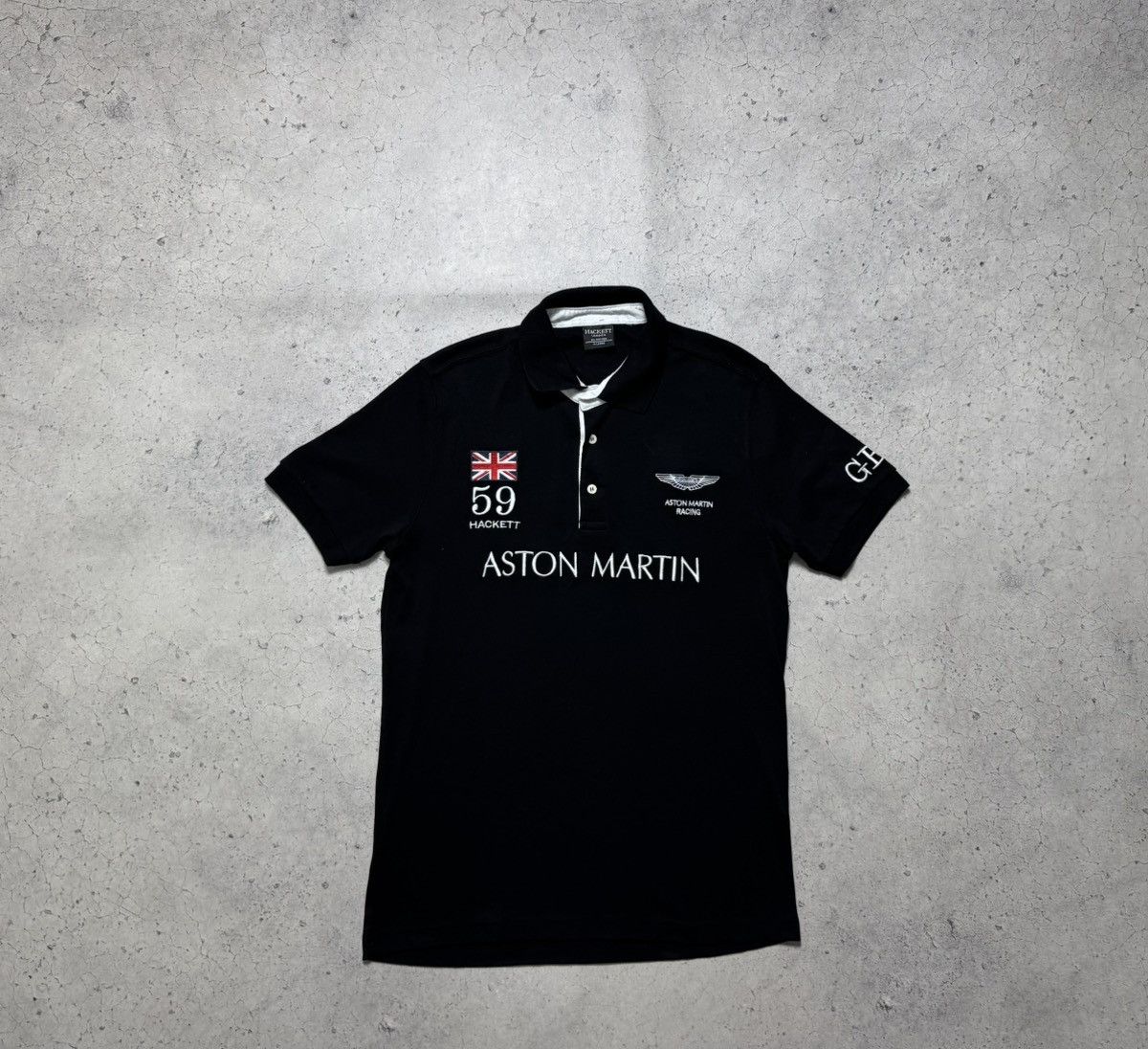 Hackett Hackett Aston Martin Racing Black Polo Shirt Size US S / EU 44-46 / 1 - 1 Thumbnail
