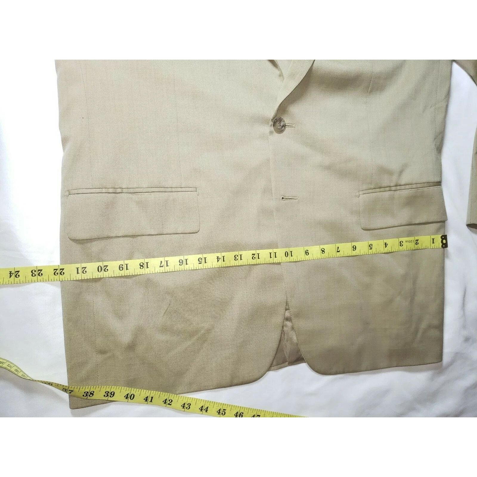 Corneliani Corneliani Blazer Suit Jacket Men Size 54R Tan Brown Wool Size 54R - 4 Thumbnail