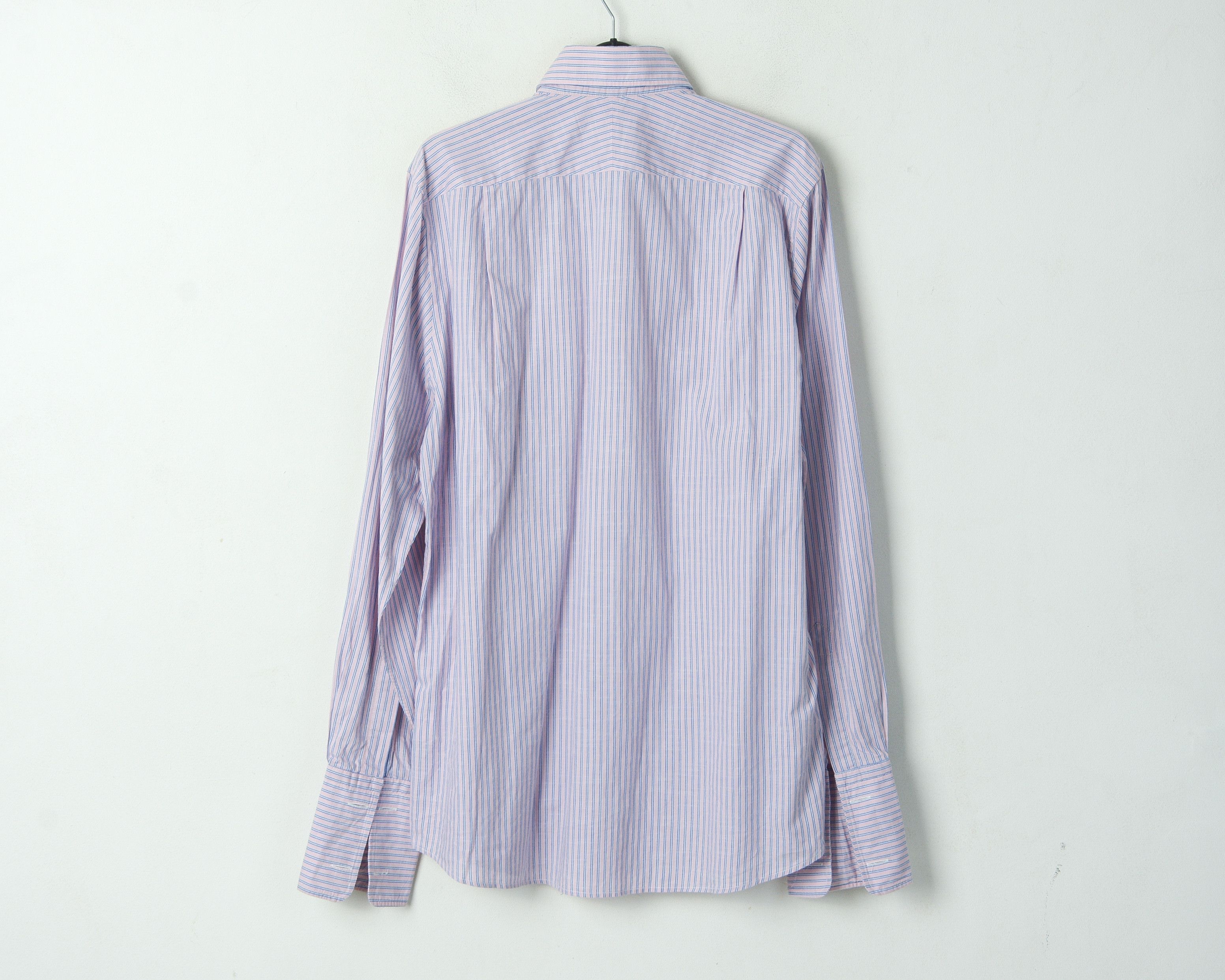 Hackett 16" Size 42 Shirt Formal Top Striped L Finest Italian Cotton Size 40R - 5 Thumbnail