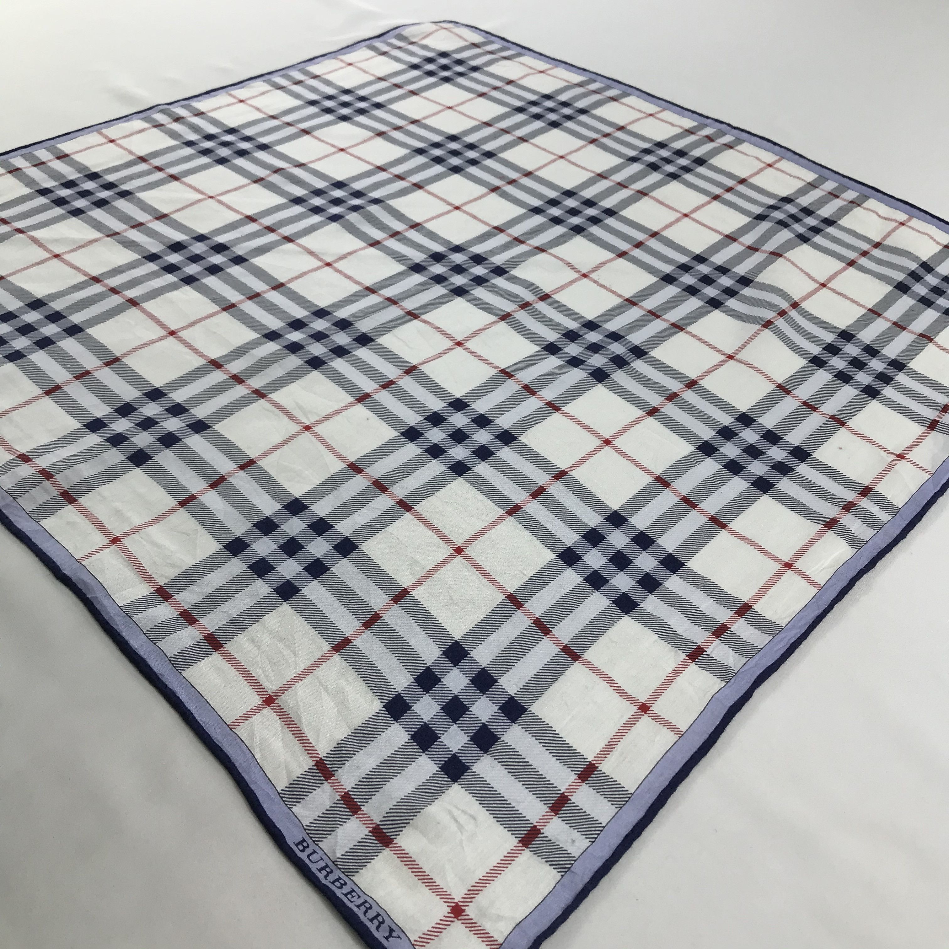 Burberry × Vintage Burberry Bandana / Handkerchief / Neckerchief - S1353 Size ONE SIZE - 2 Thumbnail
