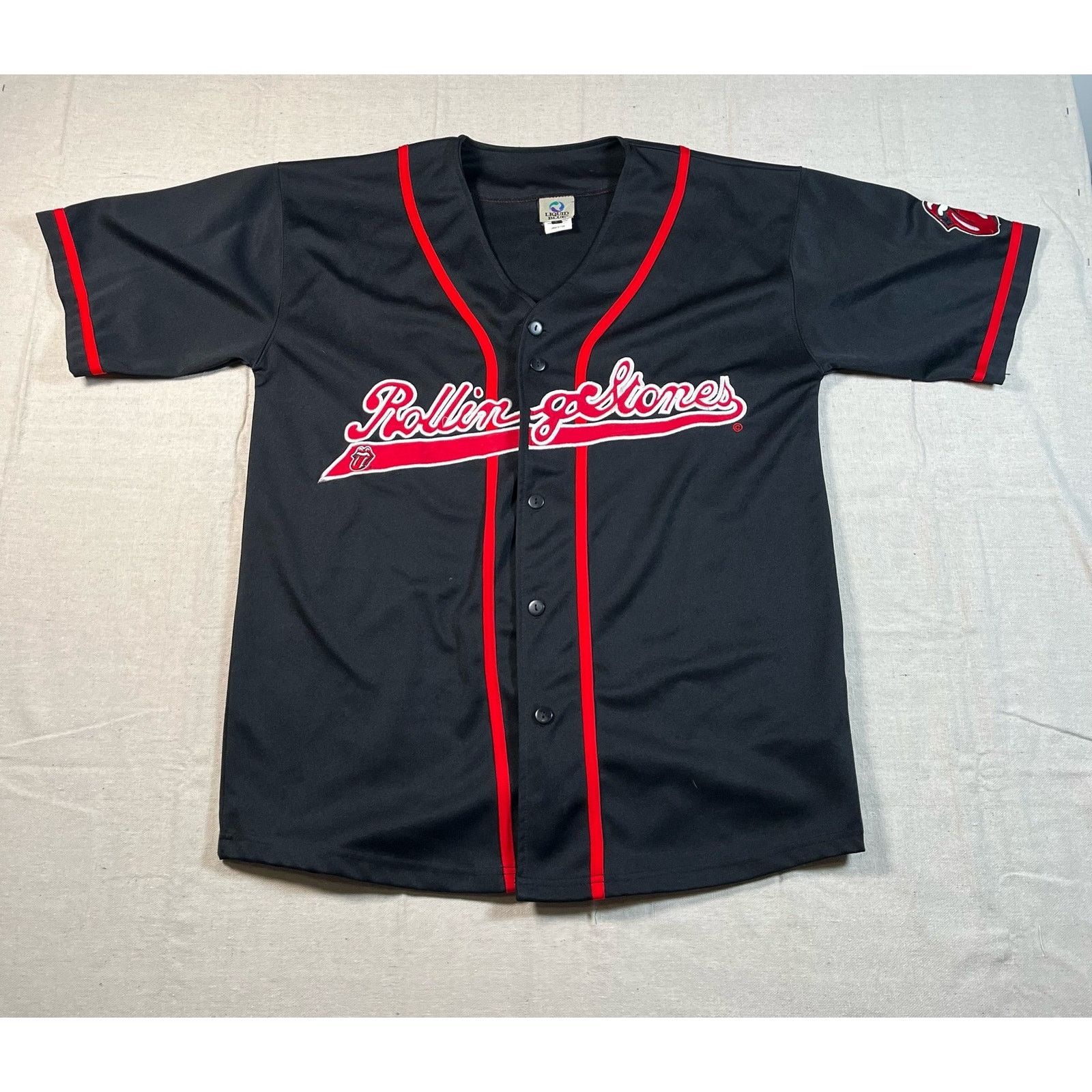 Liquid Blue Liquid Blue Rolling Stones Black Baseball Jersey Large Size US L / EU 52-54 / 3 - 1 Thumbnail