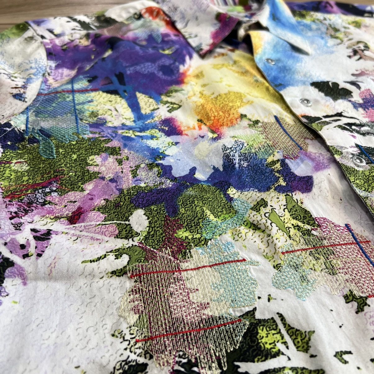 Robert Graham Robert Graham Mack Daddy Watercolor Abstract Cotton Shirt Size US L / EU 52-54 / 3 - 12 Thumbnail