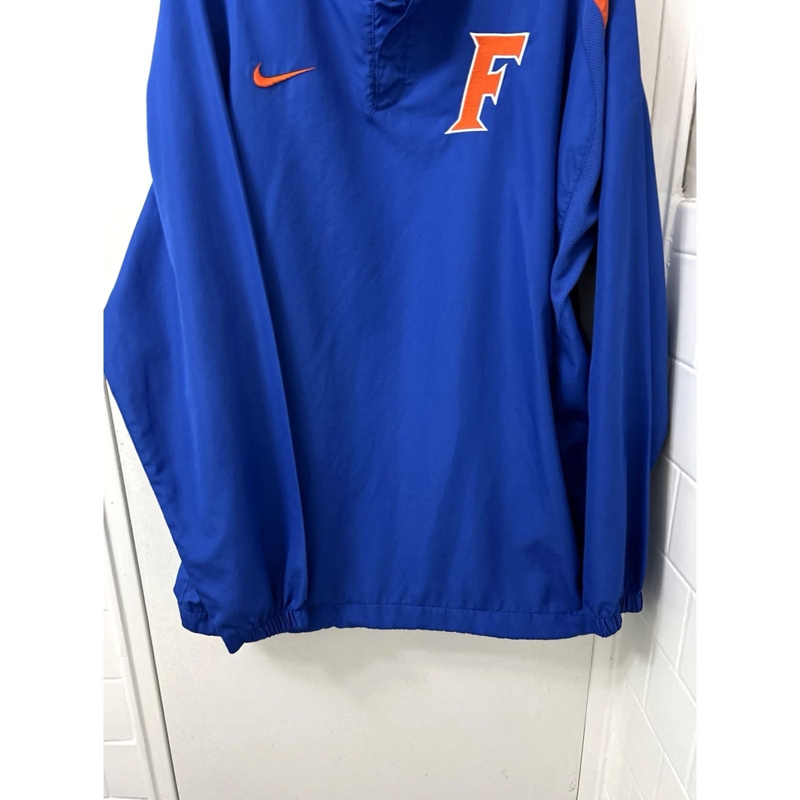 Nike Nike Jacket Unisex XL Blue Orange Lightweight Pullover Windbreaker L/S College 501645493 Size US XL / EU 56 / 4 - 3 Thumbnail