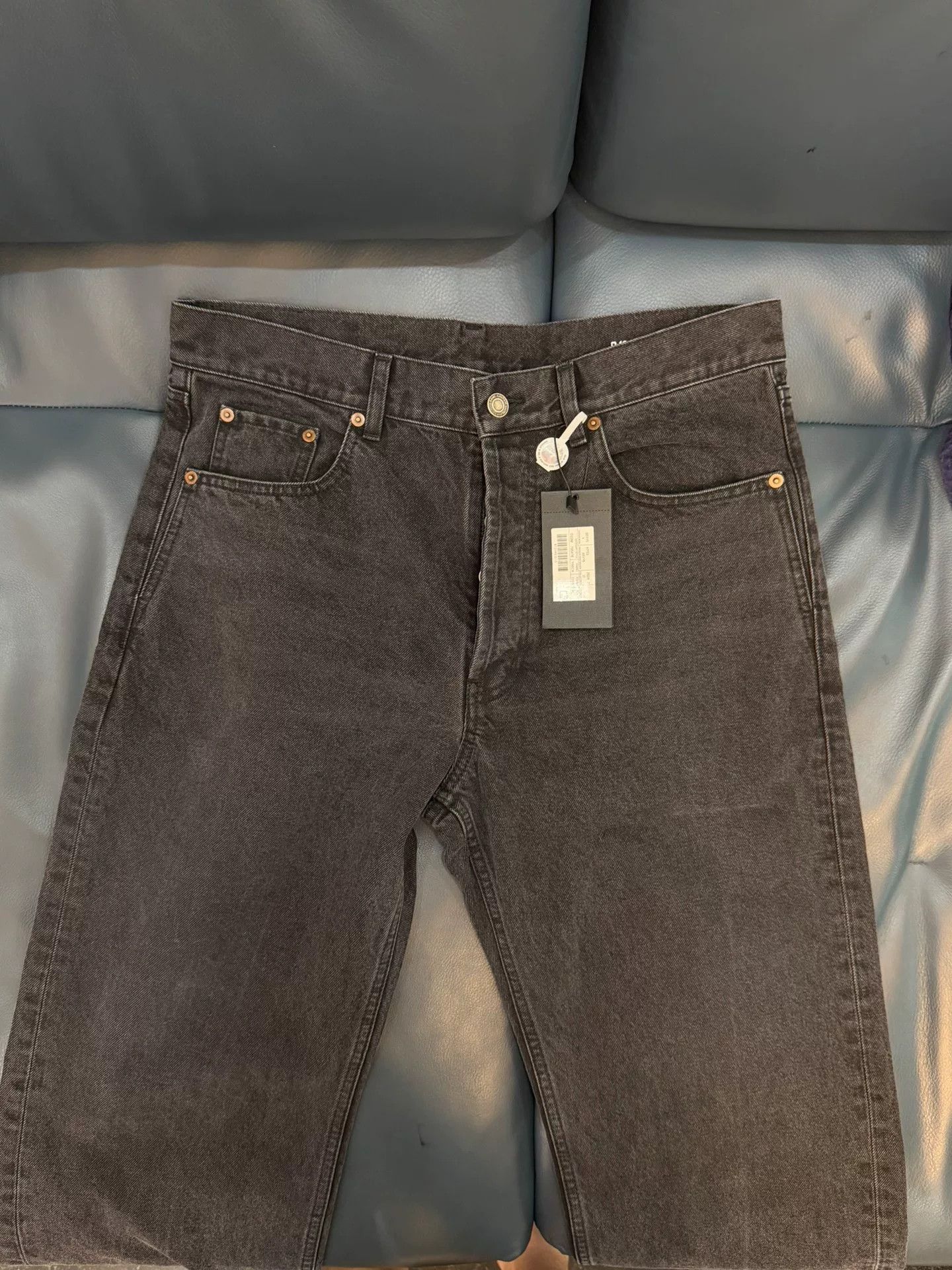 Saint Laurent Paris Saint Laurent Black High-Waist Straight Jeans Size US 32 / EU 48 - 1 Thumbnail