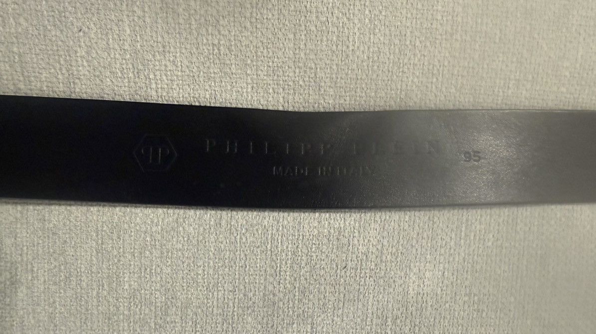 Philipp Plein Philipp Plein grey leather belt Size 36 - 6 Thumbnail