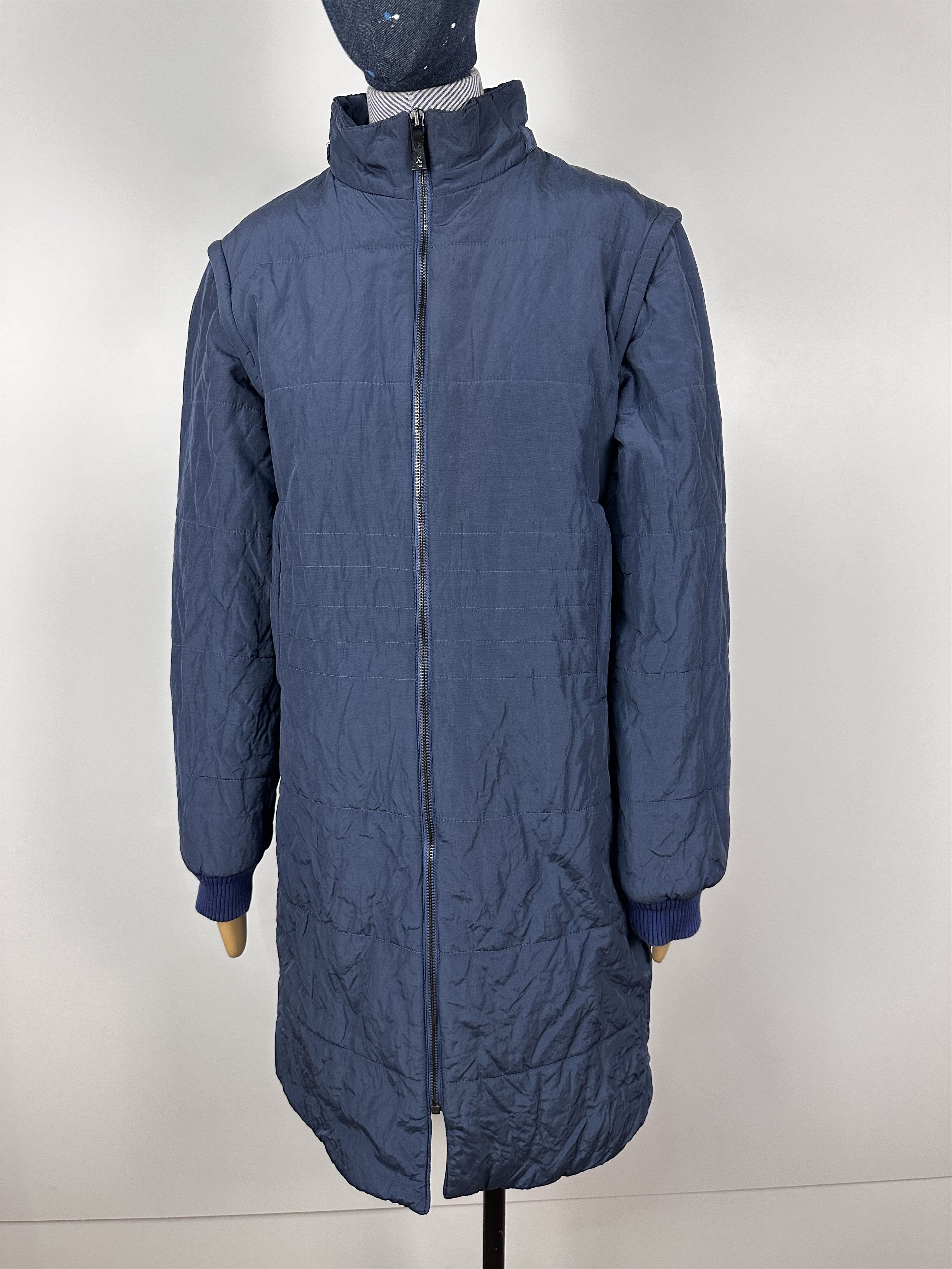 Versace × Vintage Versace Jeans Couture Long Jacket Vest Nylon Blue Size XS Size XS / US 0-2 / IT 36-38 - 1 Thumbnail