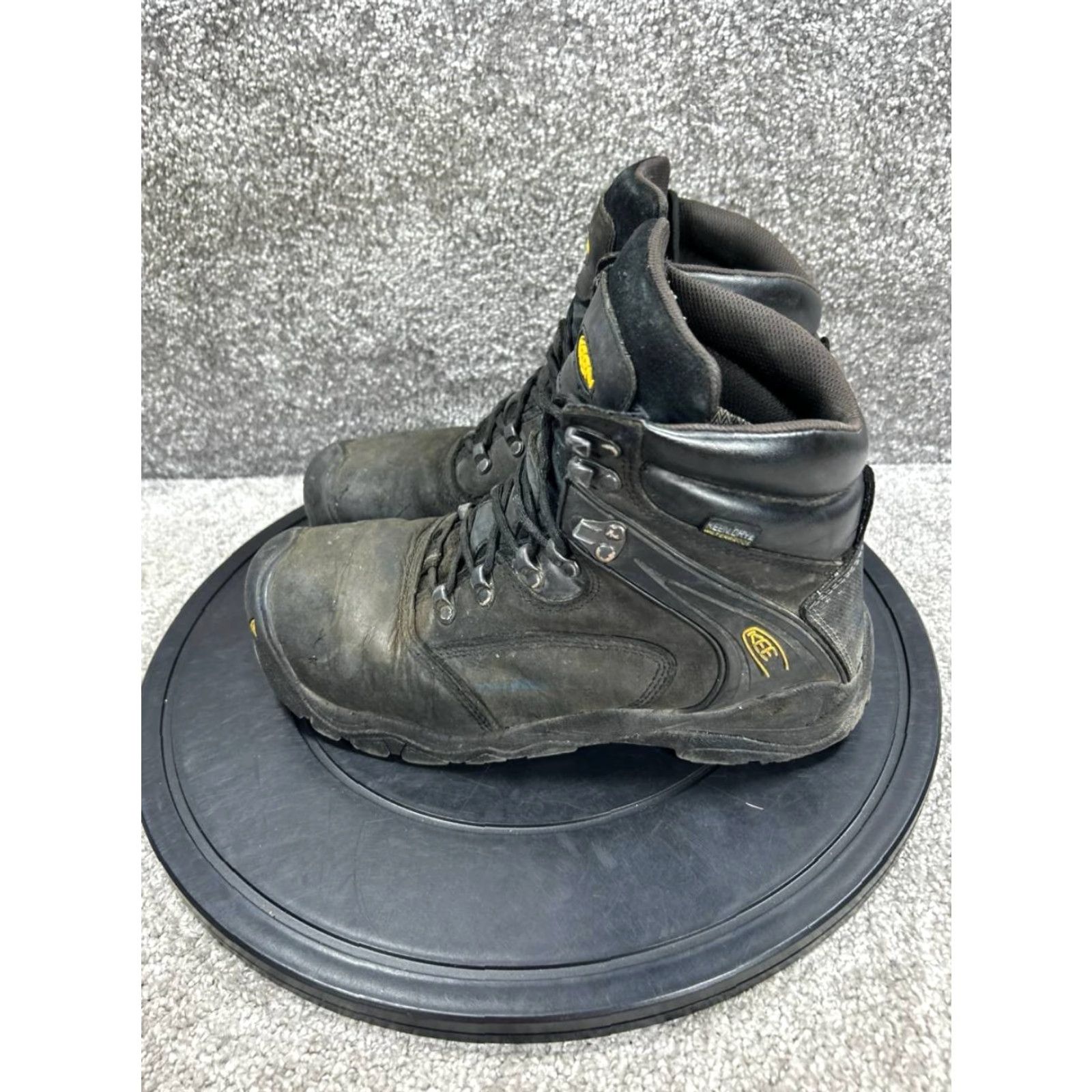 KEEN Keen Boots Mens 8.5 D Louisville Steel Toe Work Black Leather Waterproof Boot Size US 8.5 / EU 41-42 - 3 Thumbnail