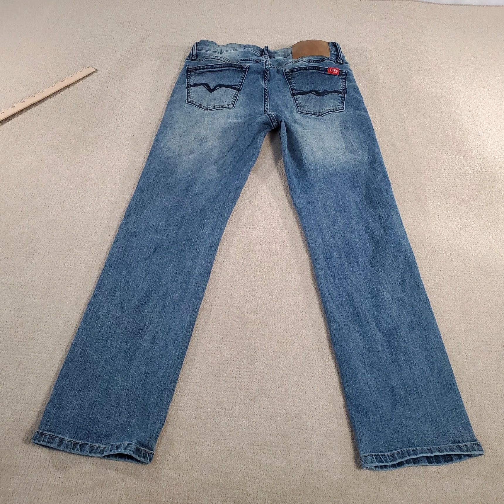 Guess Guess Jeans Mens Jeans Slim Straight Leg 30x30 Blue Lincoln Medium Wash Denim Size US 30 / EU 46 - 7 Thumbnail
