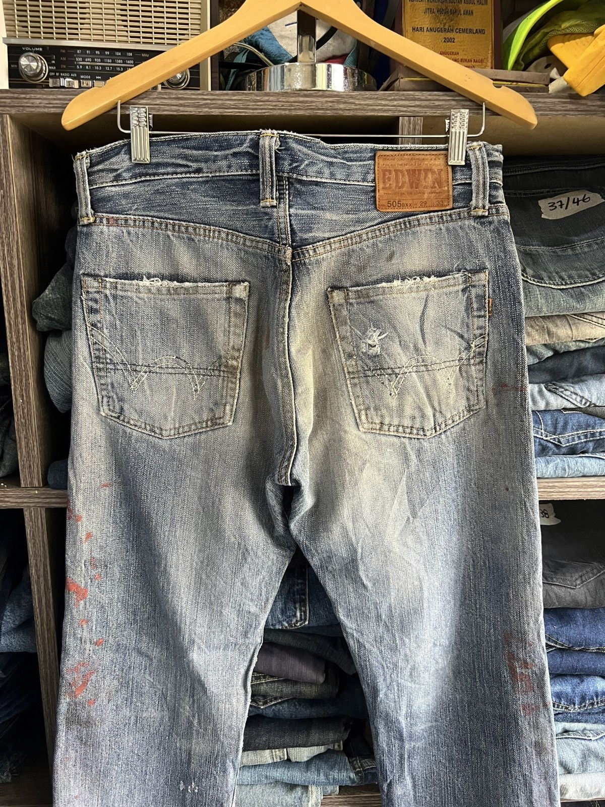 Edwin 🔥Vintage Edwin 505 Distressed Denim Size US 32 / EU 48 - 11 Thumbnail