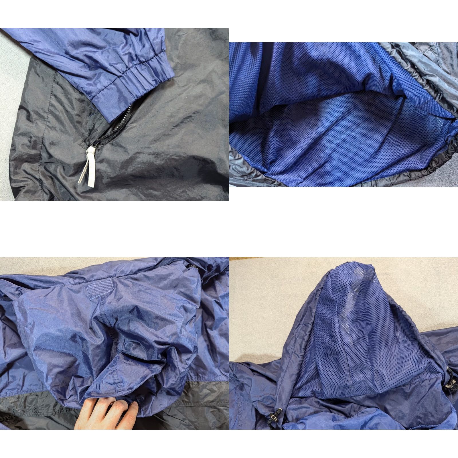 Mizuno Mizuno Windbreaker Hooded Training Black Blue size XL Mens Size US XL / EU 56 / 4 - 9 Thumbnail
