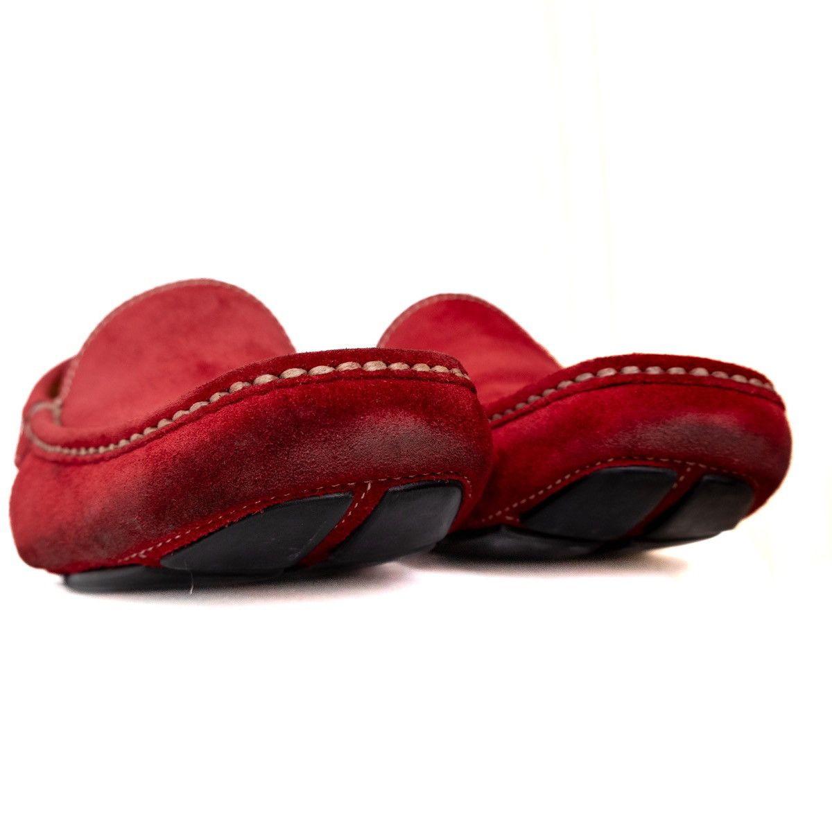 Prada PRADA Red Suede Driving Moccasins Casual Loafers Men’s 9.5US Size US 9.5 / EU 42-43 - 11 Thumbnail
