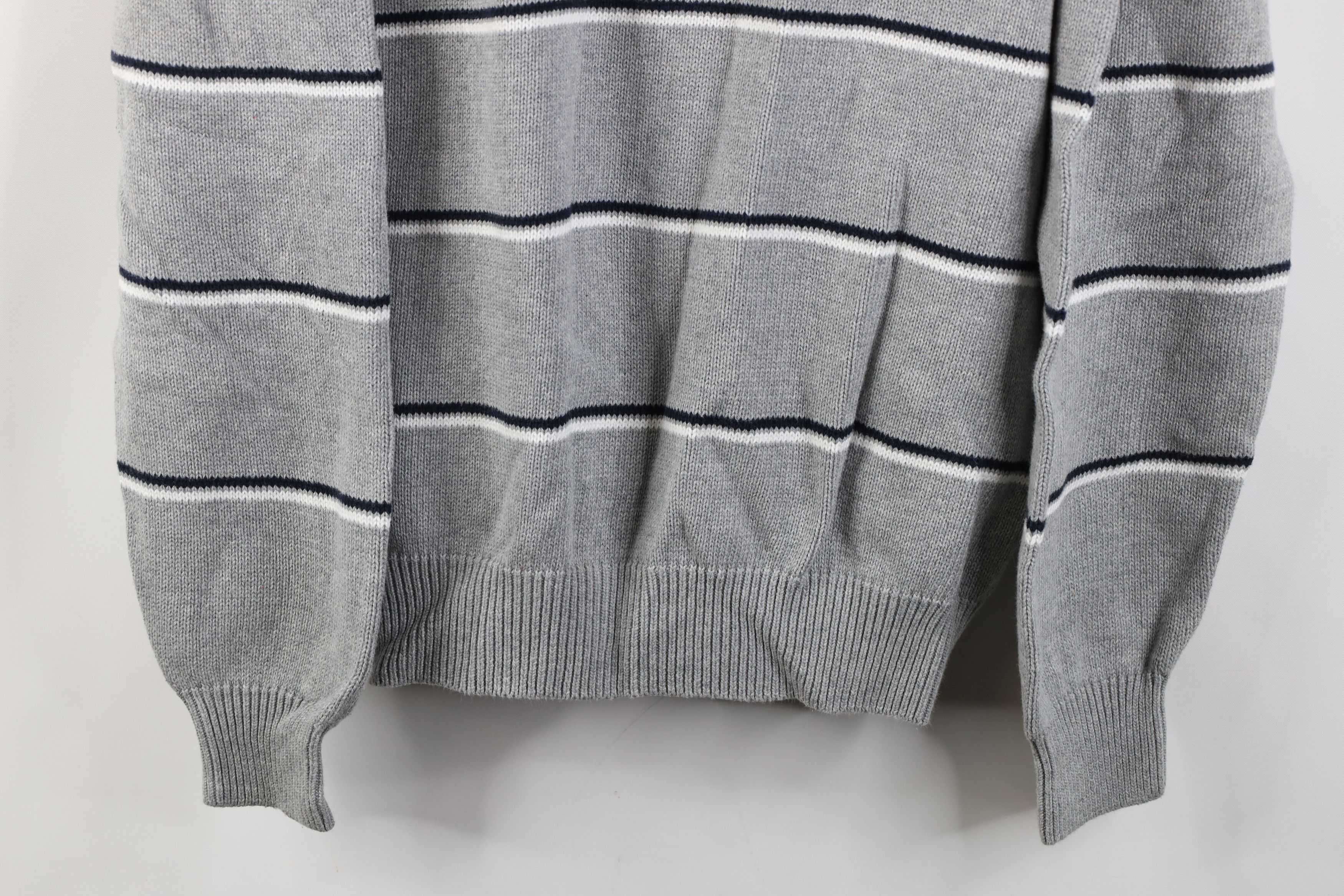 Nautica Vintage Nautica Cotton Ribbed Knit Crewneck Sweater Gray Size US L / EU 52-54 / 3 - 3 Thumbnail