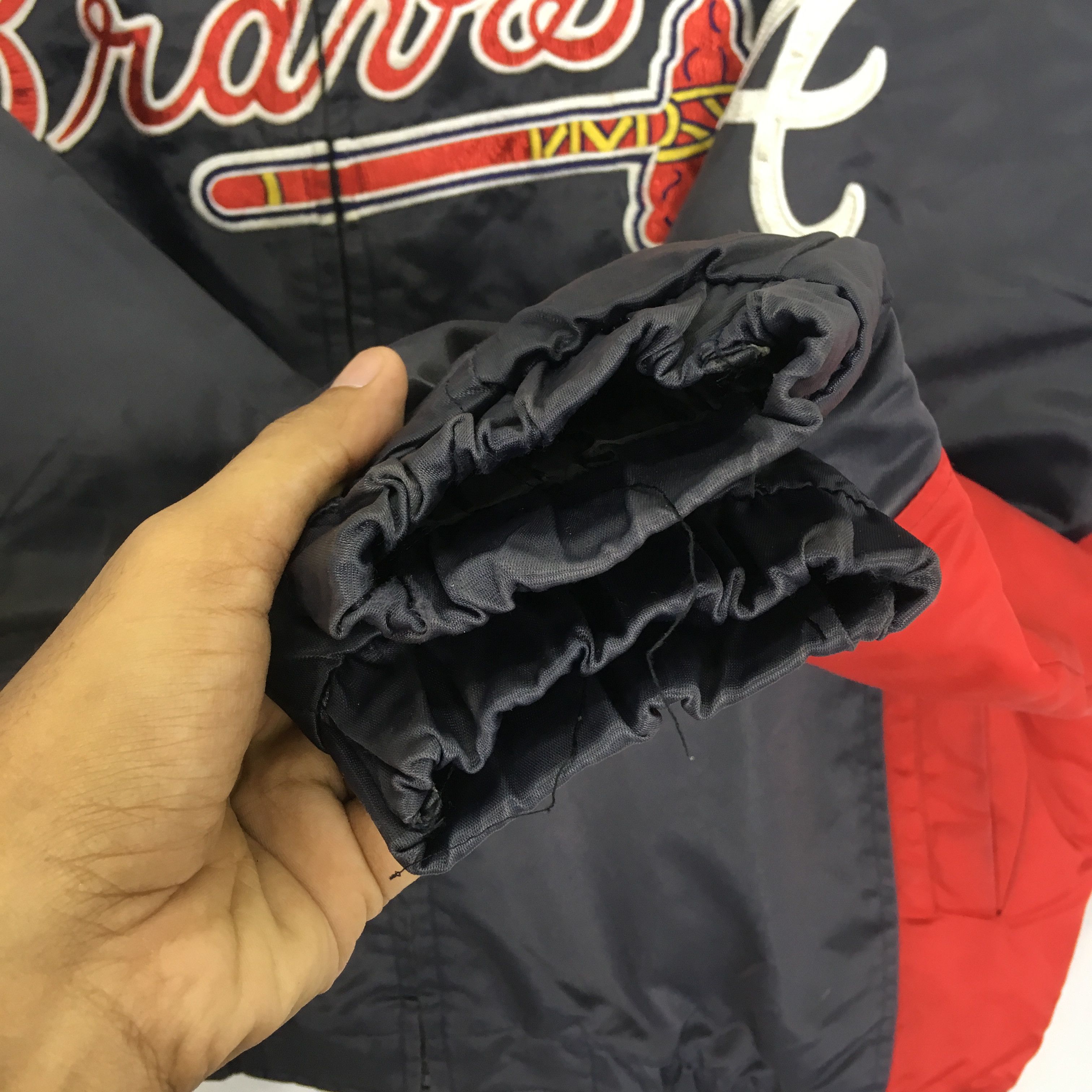 MLB Vintage 90's Atlanta Braves MLB Bomber Jacket Size US L / EU 52-54 / 3 - 12 Thumbnail