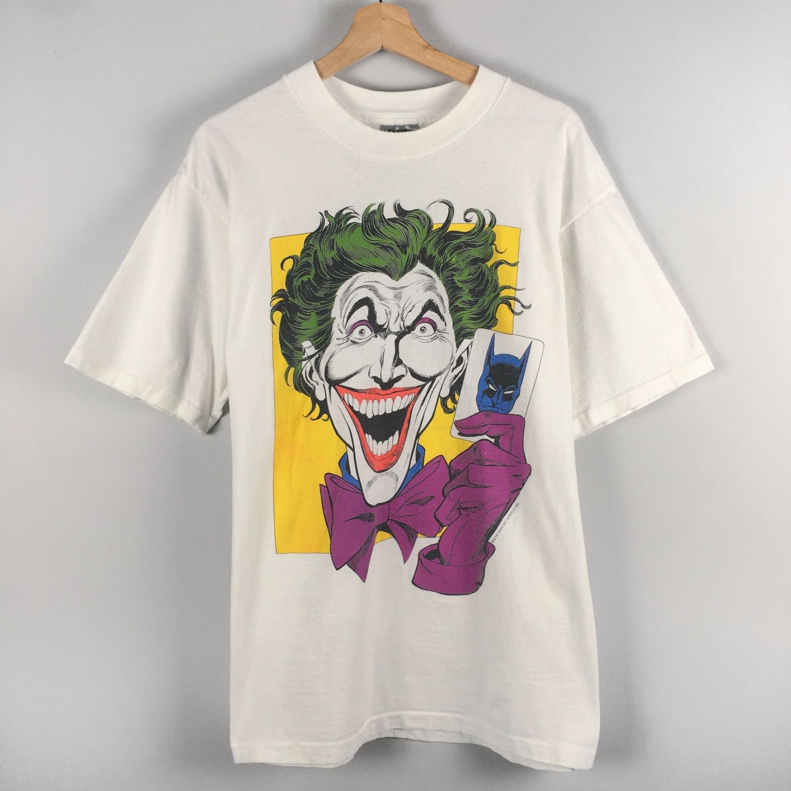 Image of 1988 The Joker Graphic T Shirt Dc Comics Villain XL in White, Men's