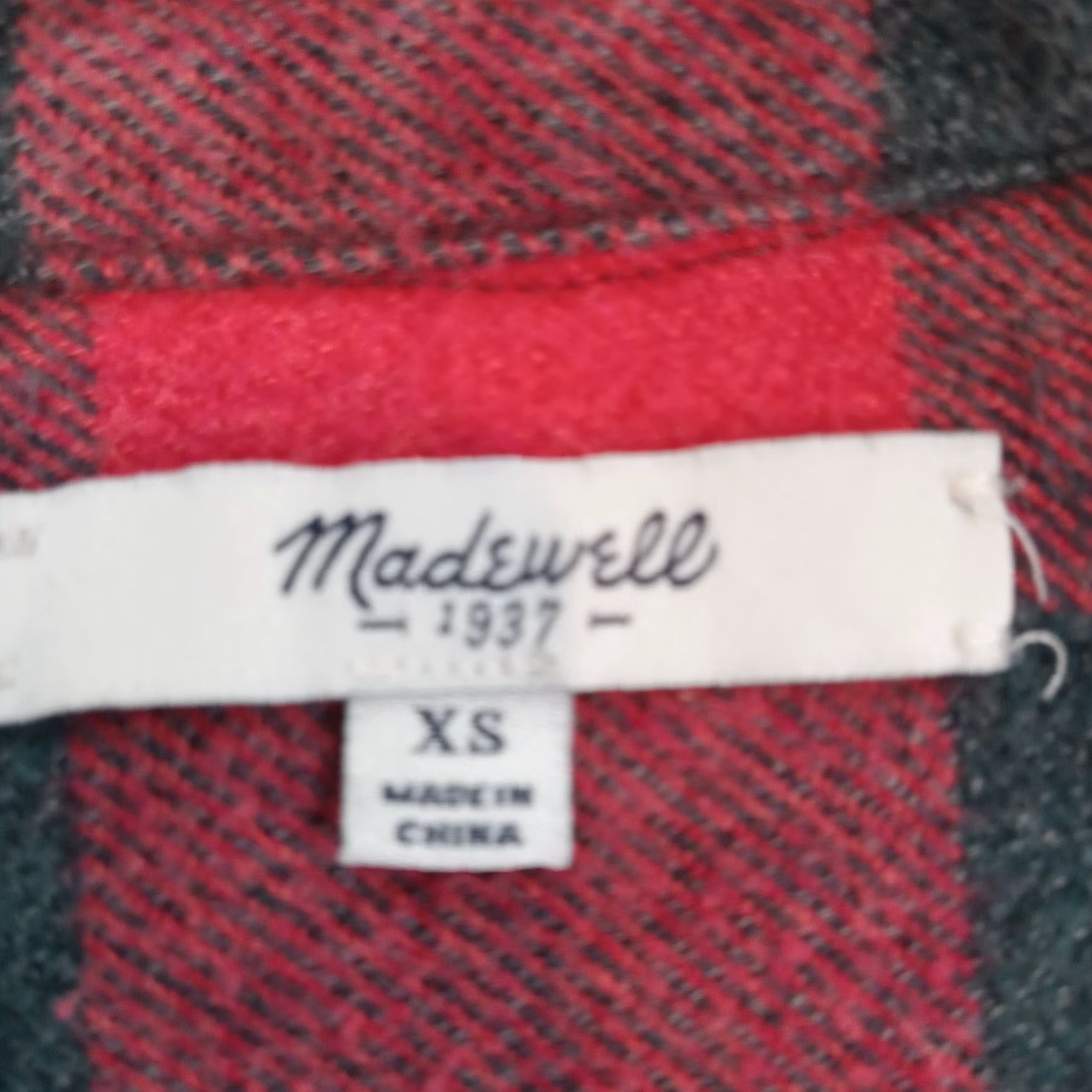 Madewell Madewell Flannel Shirt Womens XS Red Black Buffalo Plaid Long Sleeve Oversized Size XS / US 0-2 / IT 36-38 - 5 Thumbnail