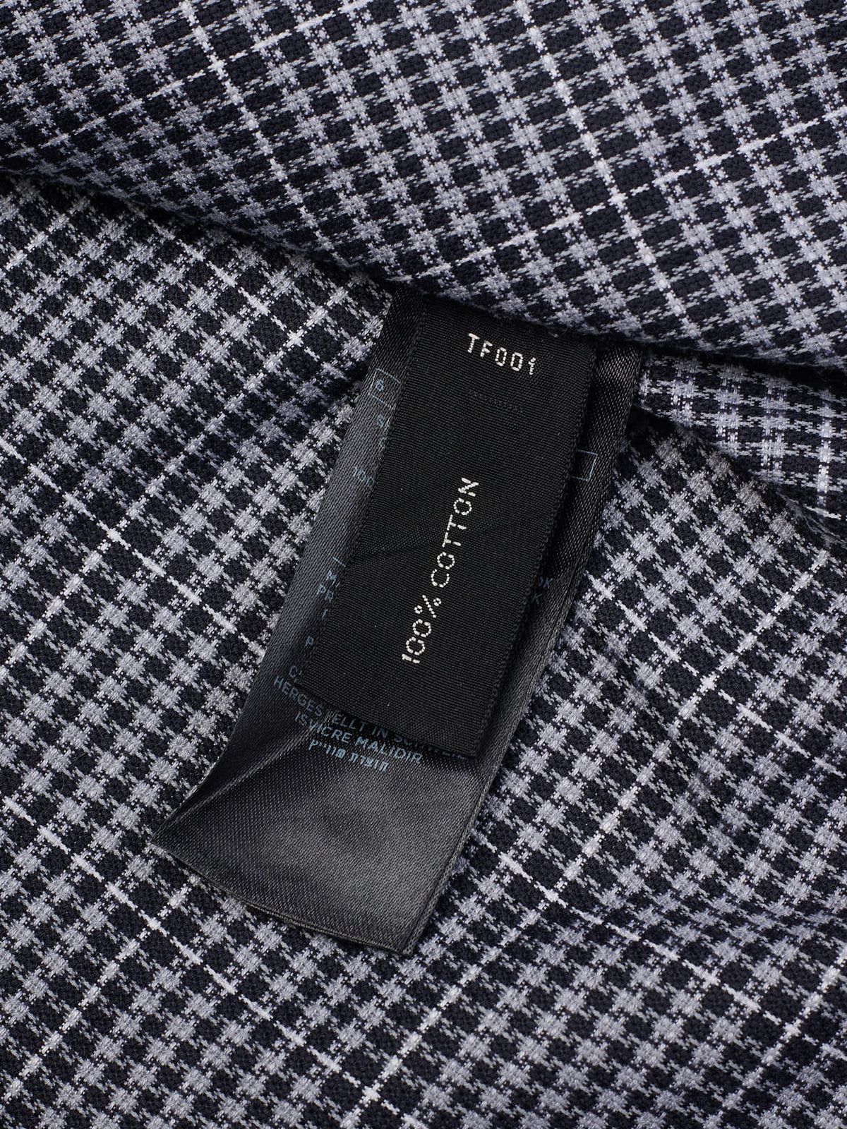 Tom Ford TOM FORD Gray Plaid Micro Pattern Cotton Dress Shirt Size US M / EU 48-50 / 2 - 8 Thumbnail