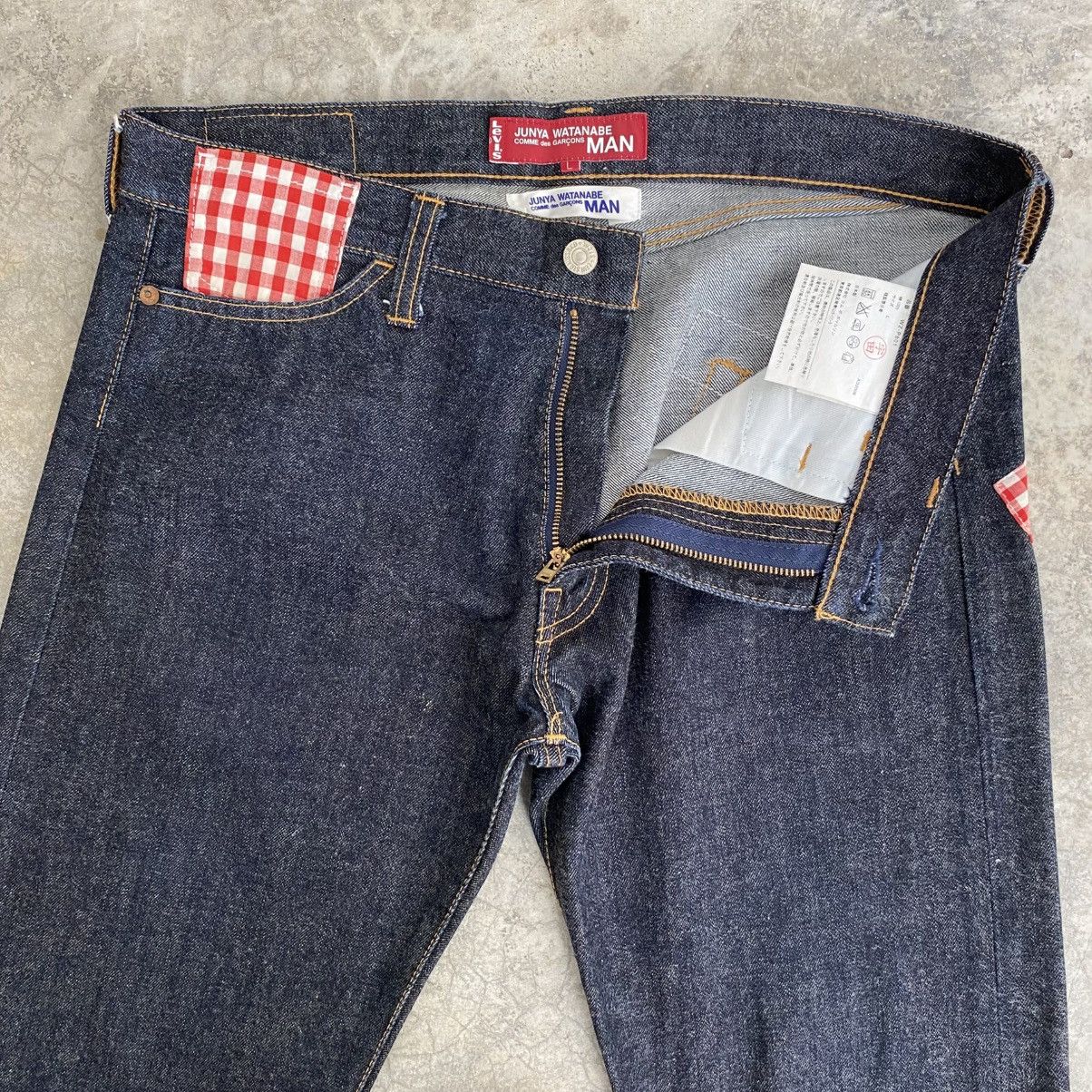 Junya Watanabe × Levi's SS09 Levis X Junya Watanabe Reconstruct Calico Trimmed Jeans Size US 34 / EU 50 - 8 Thumbnail