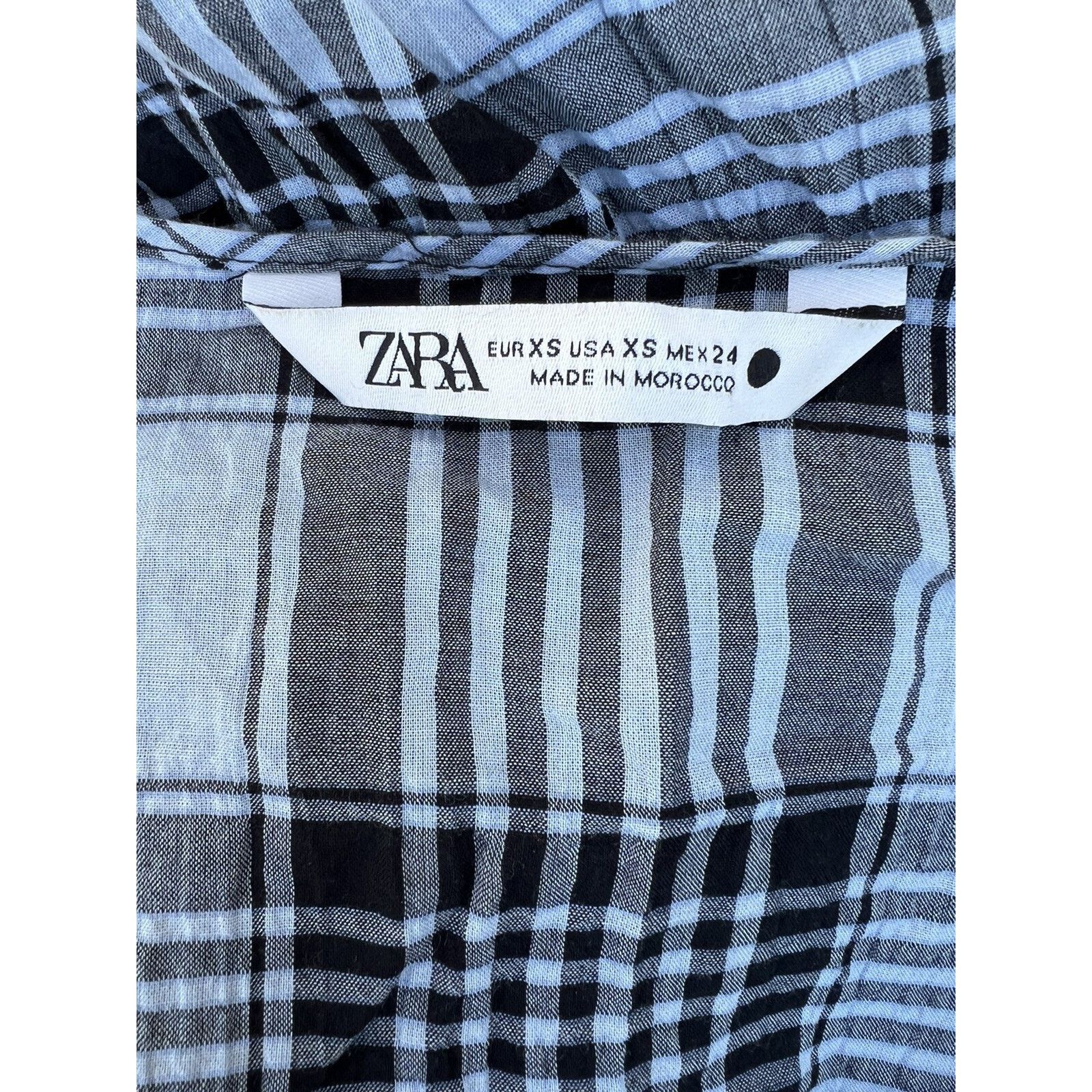 Zara Zara Plaid maxi cottage v-neck dress 3/4sleeve XS A000257 Size XS / US 0-2 / IT 36-38 - 6 Thumbnail