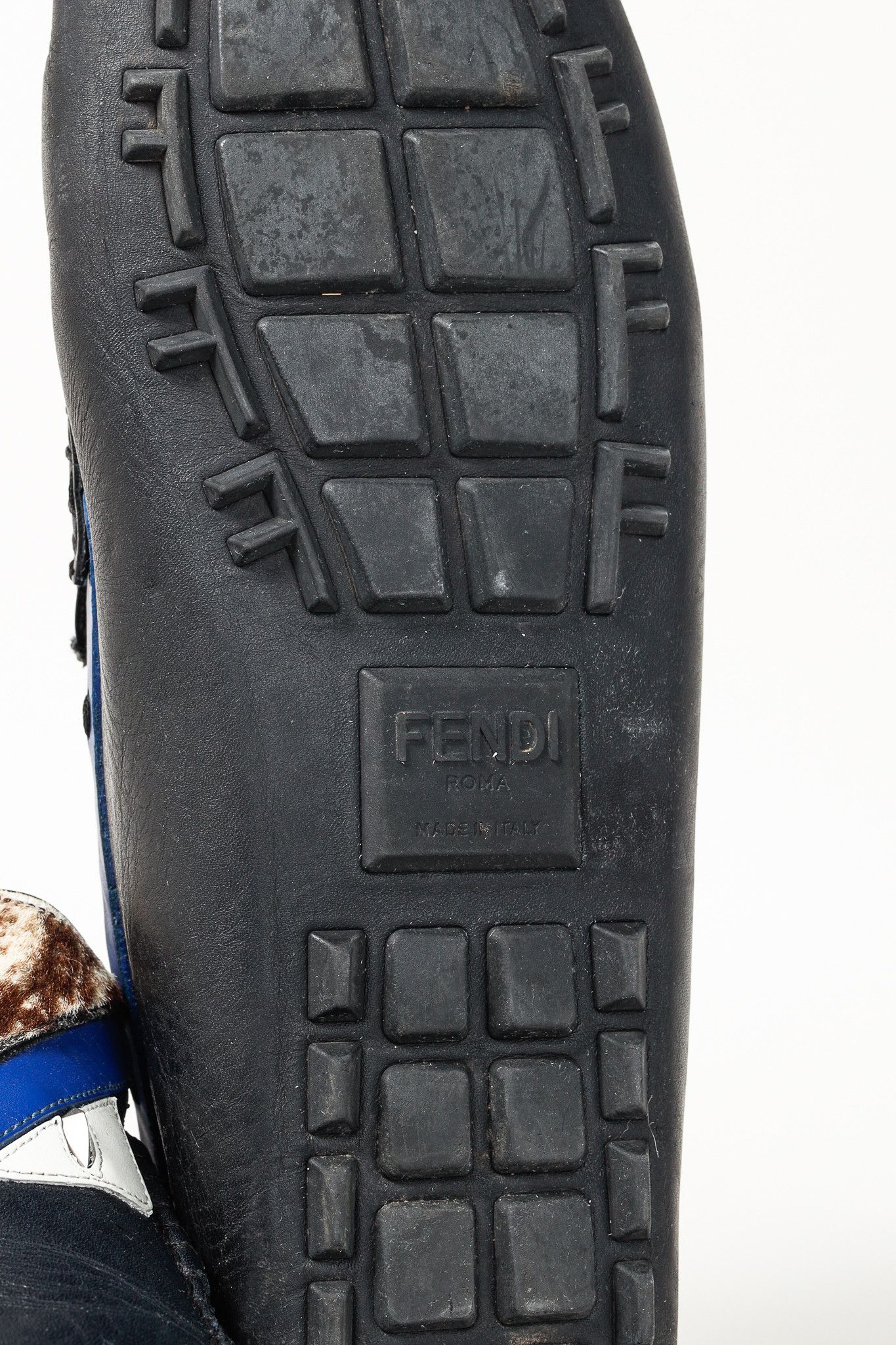 Fendi Fendi Monster Eyes Blue & Pony Hair Trim Driving Mocs Size US 9 / EU 42 - 6 Thumbnail