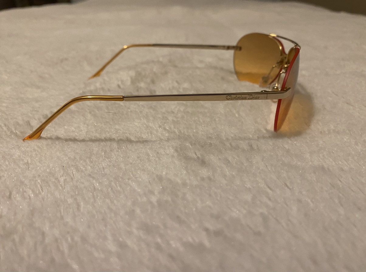 Dior Dior 00’s Orange Tint Mini Aviator Sunglasses Size ONE SIZE - 3 Thumbnail