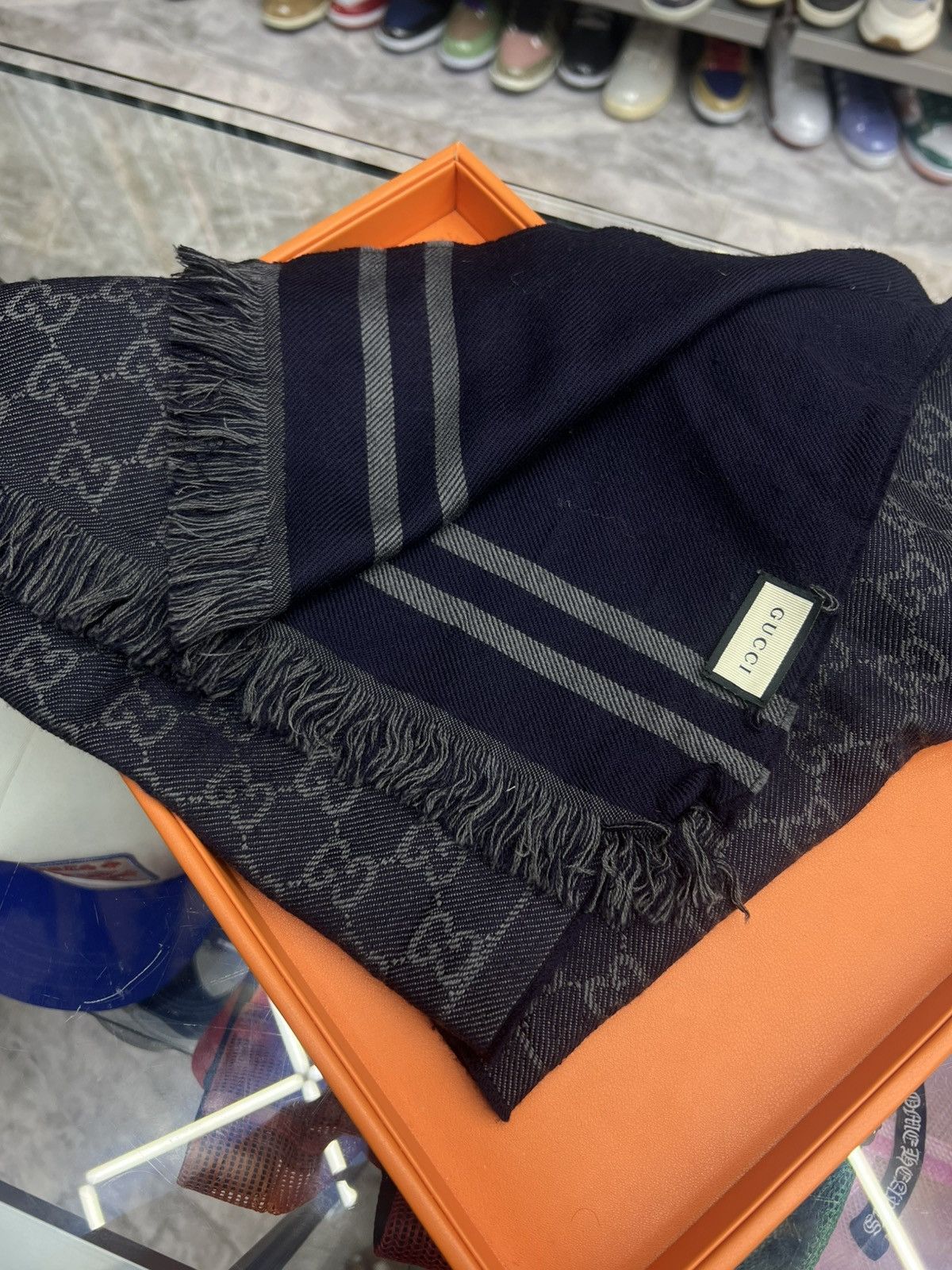 Gucci Gucci GG Jacquard Wool Scarf Size ONE SIZE - 1 Thumbnail