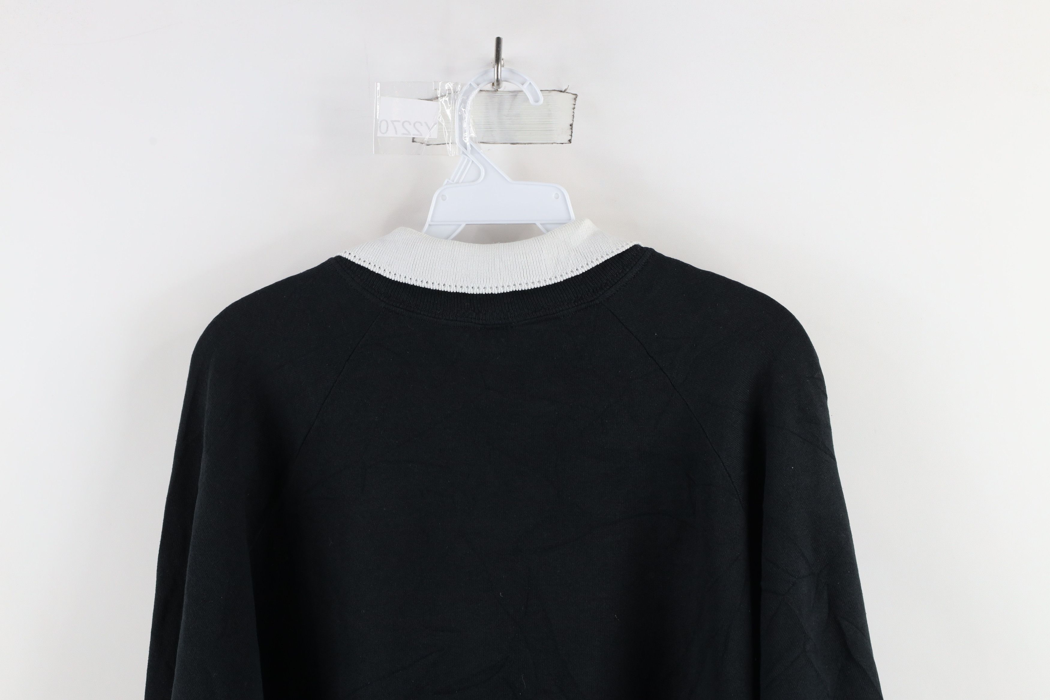 Vintage Vintage 90s Streetwear Nature Collared Sweatshirt Black USA Size XXL / US 16-18 / IT 52-54 - 13 Thumbnail