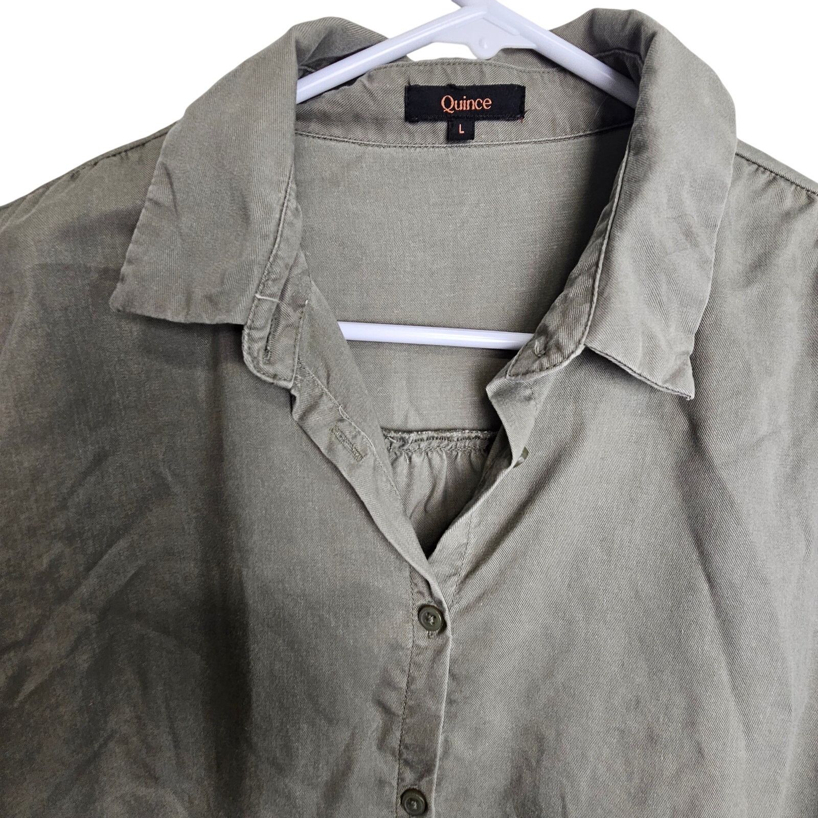 Quince Quince Womens Vintage Wash Tencel Camp Shirt Sz L Oversized Size L / US 10 / IT 46 - 2 Thumbnail