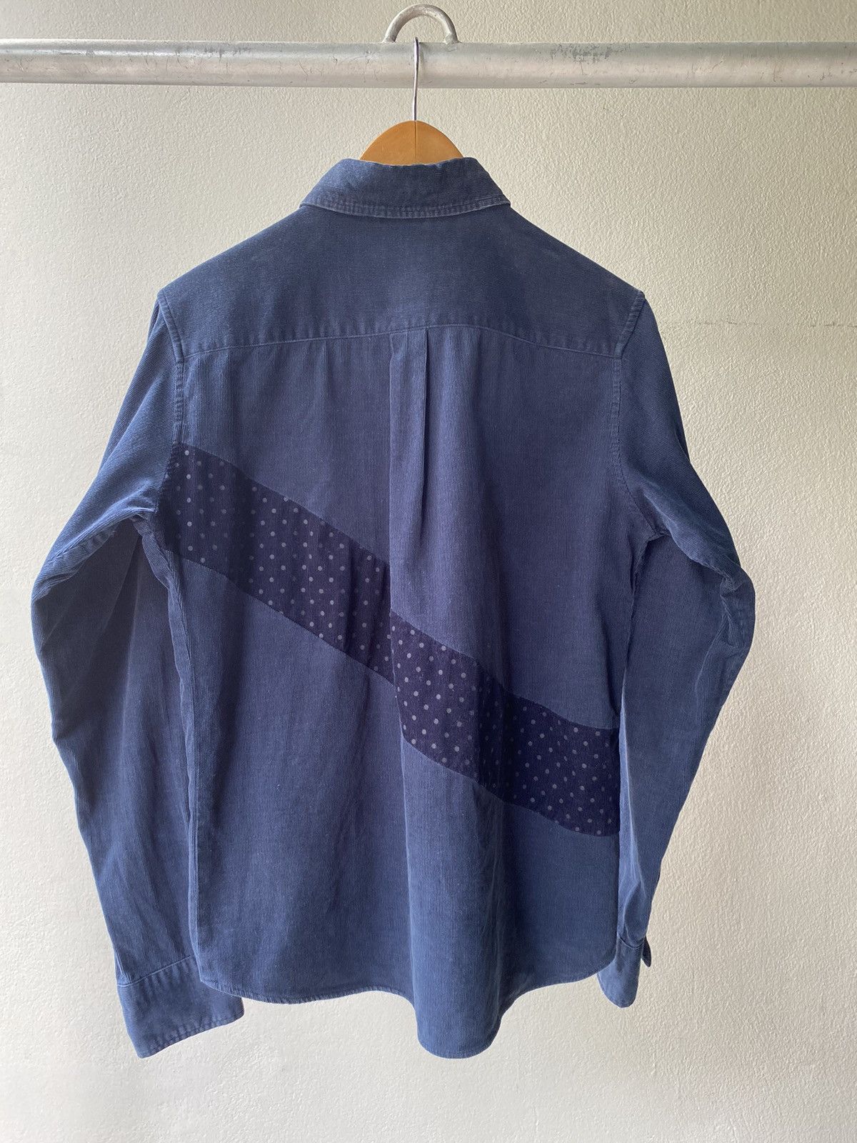 Designer × Japanese Brand G G D Navy Shirt with Polka Dot Panel Detail Size US M / EU 48-50 / 2 - 13 Thumbnail