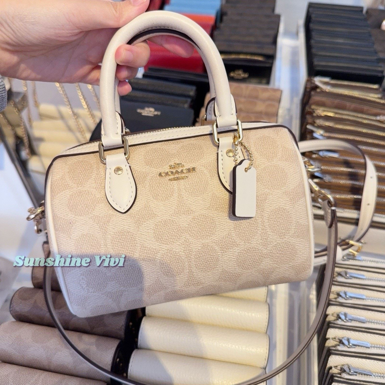 Coach NWT Coach Mini Rowan Crossbody Bag CW329 Gold/Sand/Chalk Size ONE SIZE - 1 Thumbnail