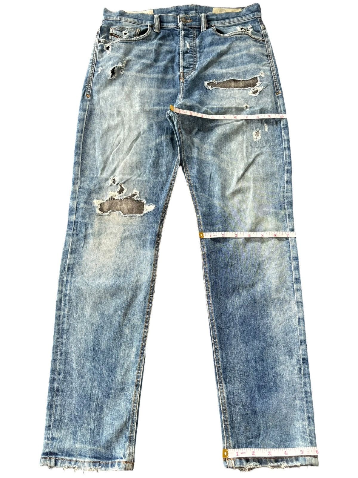Diesel Vintage Italy Diesel D-Vider Distressed Patched Jeans Size US 30 / EU 46 - 9 Thumbnail