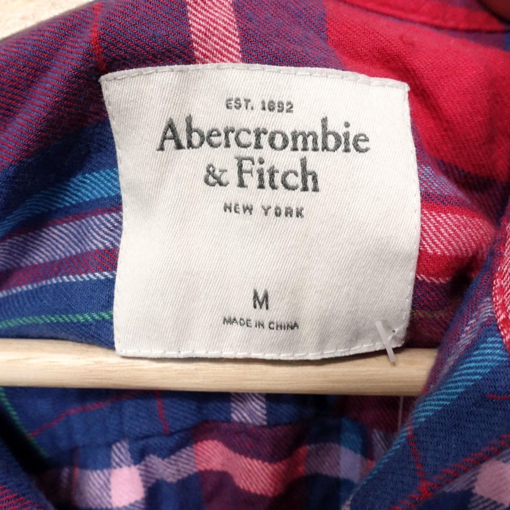 Abercrombie & Fitch Abercrombie & Fitch Button-Up Womens M Red Plaid Long Sleeve Flannel Shirt Size M / US 6-8 / IT 42-44 - 4 Thumbnail