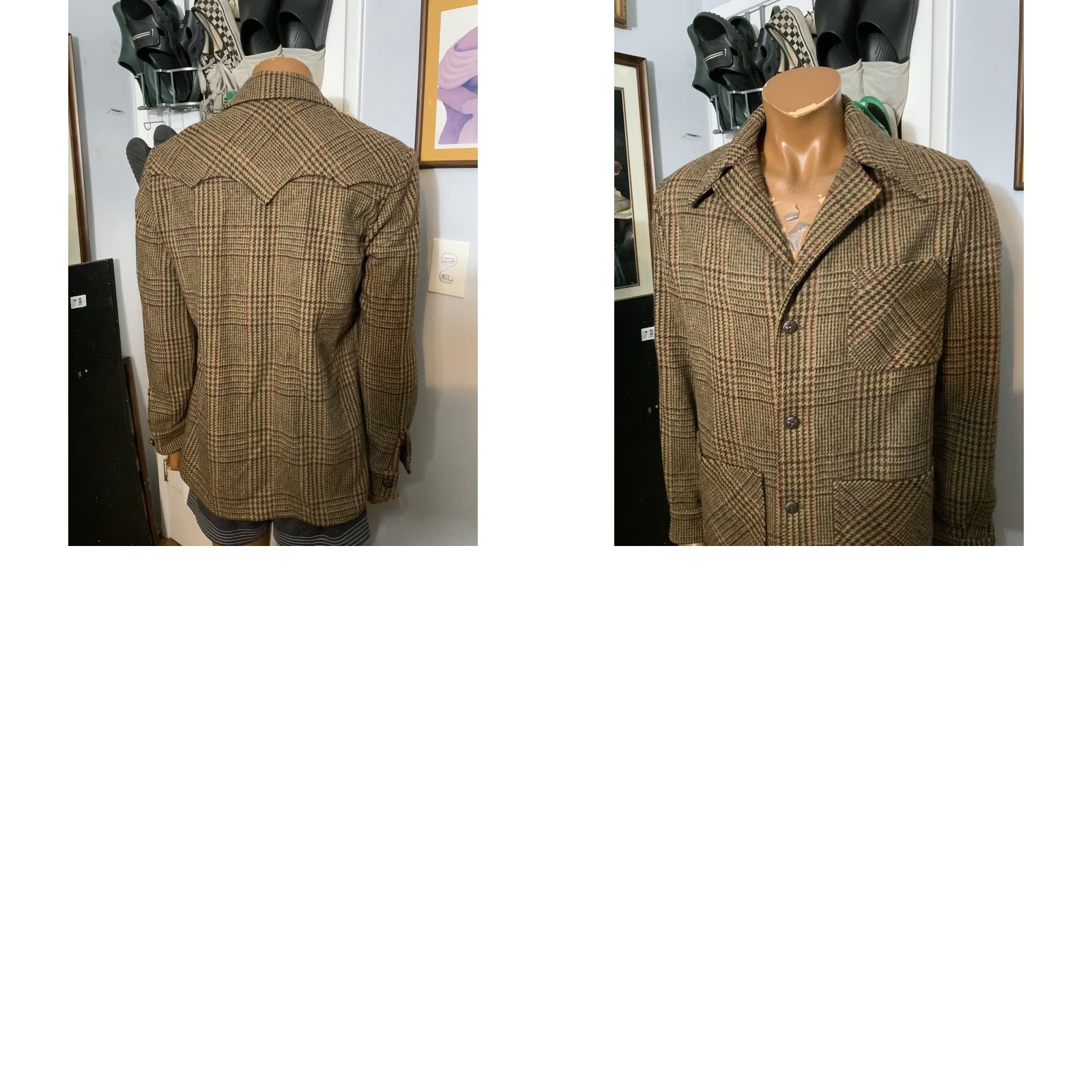 Vintage VINTAGE Mt. Jefferson Woolens Oregon Houndstooth Wool Sportscoat Jacket Sz. 40 Size US XXS / EU 40 - 9 Thumbnail