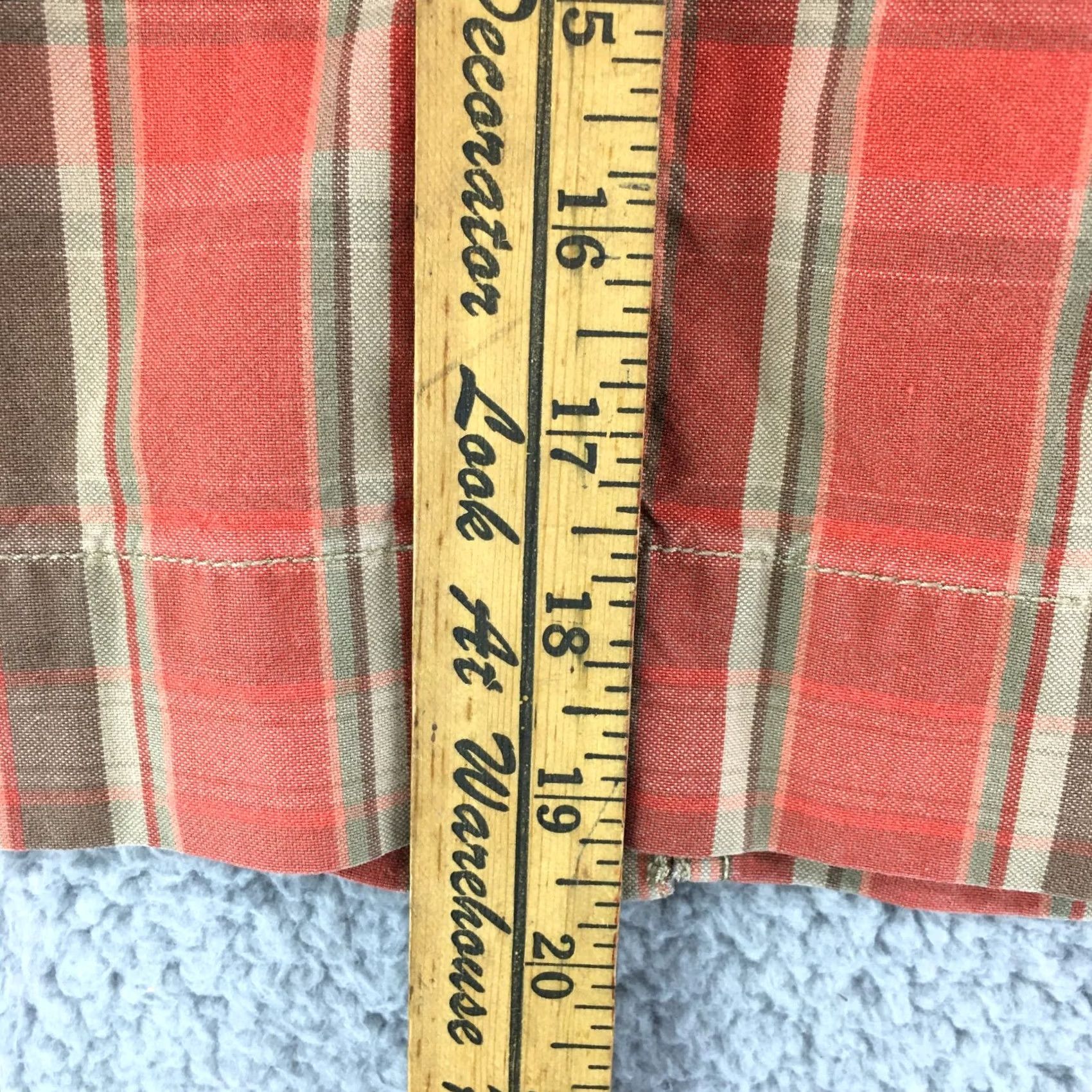 Eddie Bauer Eddie Bauer Cargo Skirt Womens 16 Midi Orange Plaid Cotton Zipper Pockets Size 38" / US 16 / IT 52 - 6 Thumbnail
