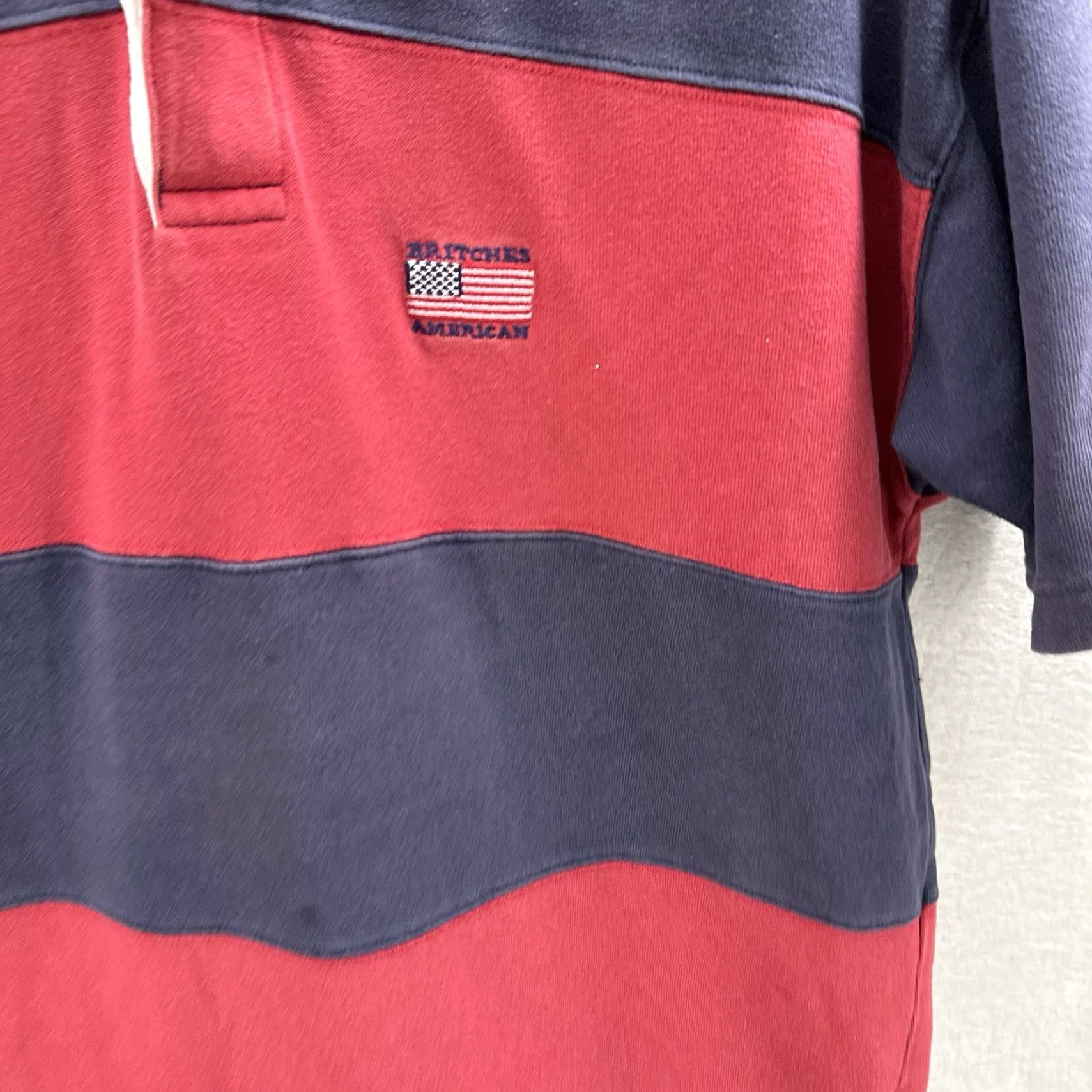 Vintage Vintage Britches Rugby Polo Shirt Men Small Blue 90s Preppy Casual Activewear Size US S / EU 44-46 / 1 - 4 Thumbnail