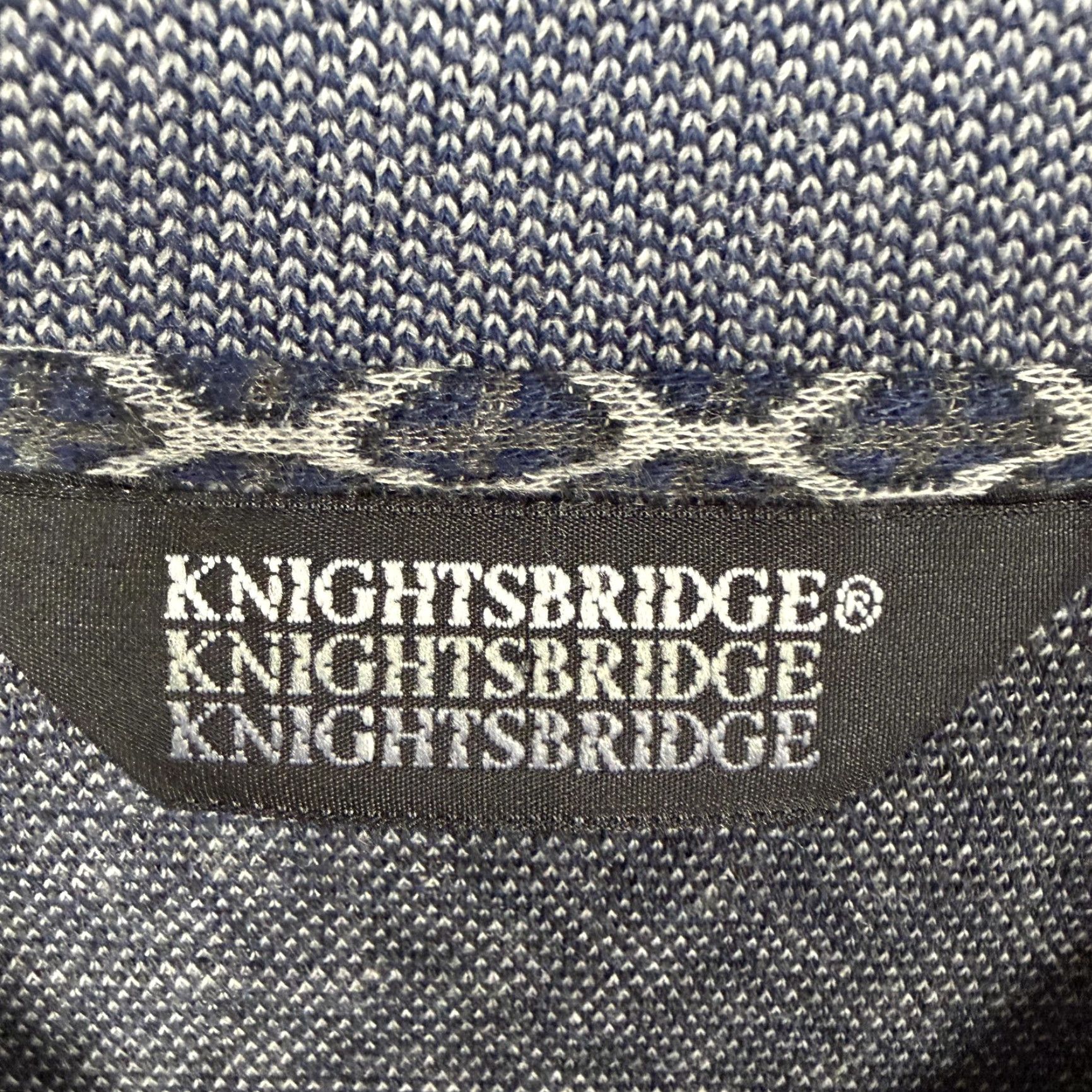 Vintage Vtg 90s Knightsbridge Polo Shirt Mens L Blue Gray Geometric Size US L / EU 52-54 / 3 - 5 Thumbnail
