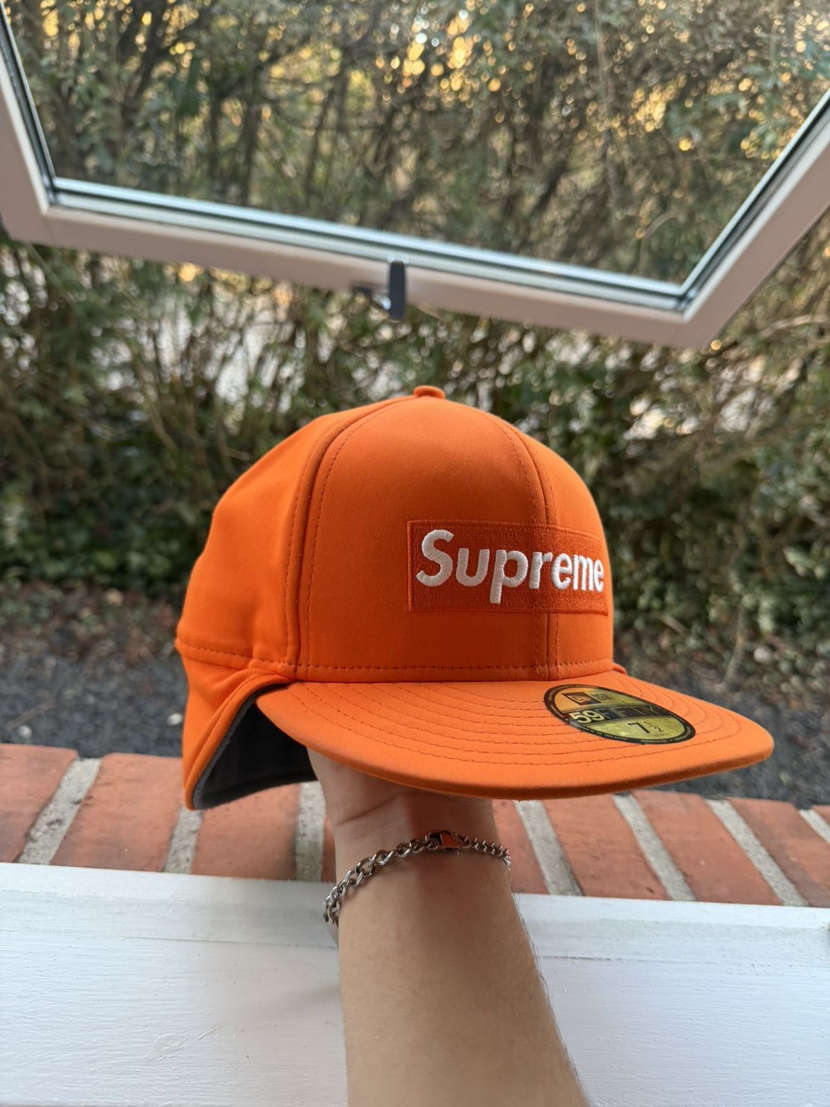 New Era × Supreme Supreme Orange Cap FW (20) Size ONE SIZE - 4 Thumbnail