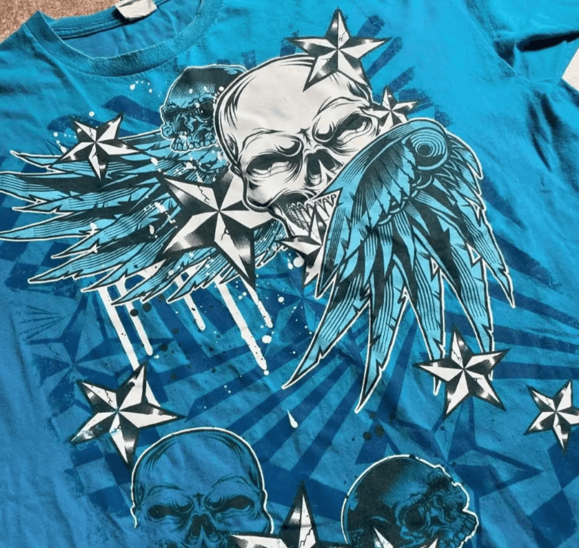Japanese Brand American Skull Printed T-shirt Retro Size US S / EU 44-46 / 1 - 8 Thumbnail