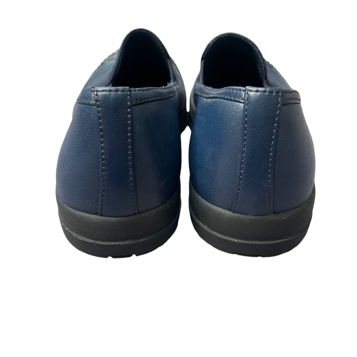 Prada Prada - Military Inspired Navy Blue Leather Slipons Size US 5.5 / IT 35.5 - 4 Thumbnail